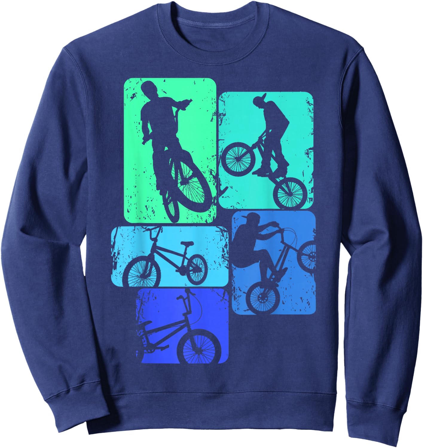 BMX Bike Stunt Boys' Children's , black, s Sweatshirt - Sweatshirt | Navy