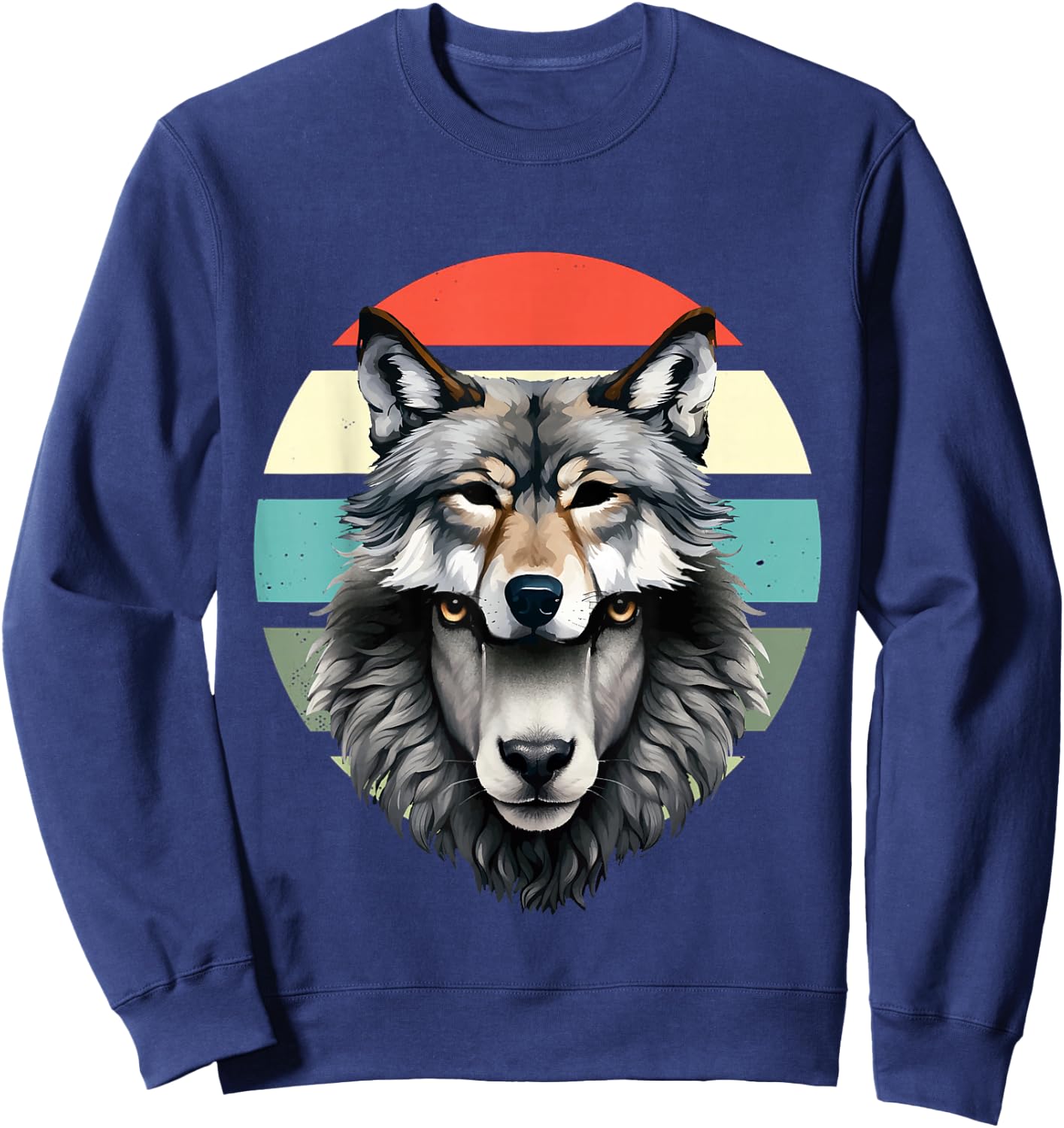 A wolf in sheep's clothing Wolf Dog Wolf Lover Animal Nature Sweatshirt - Sweatshirt | Navy