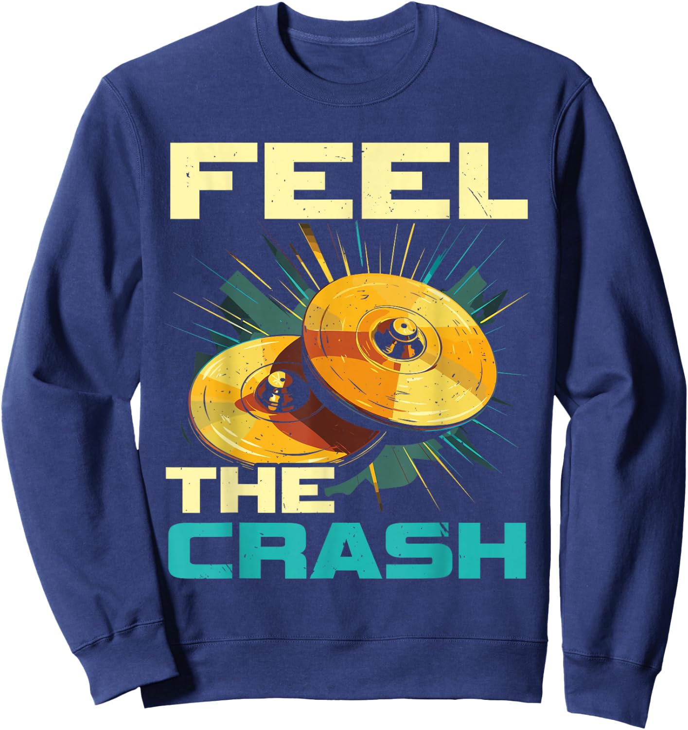 Cymbals Percussion Marching Band Cymbals Player Cymbal Sweatshirt - Sweatshirt | Navy