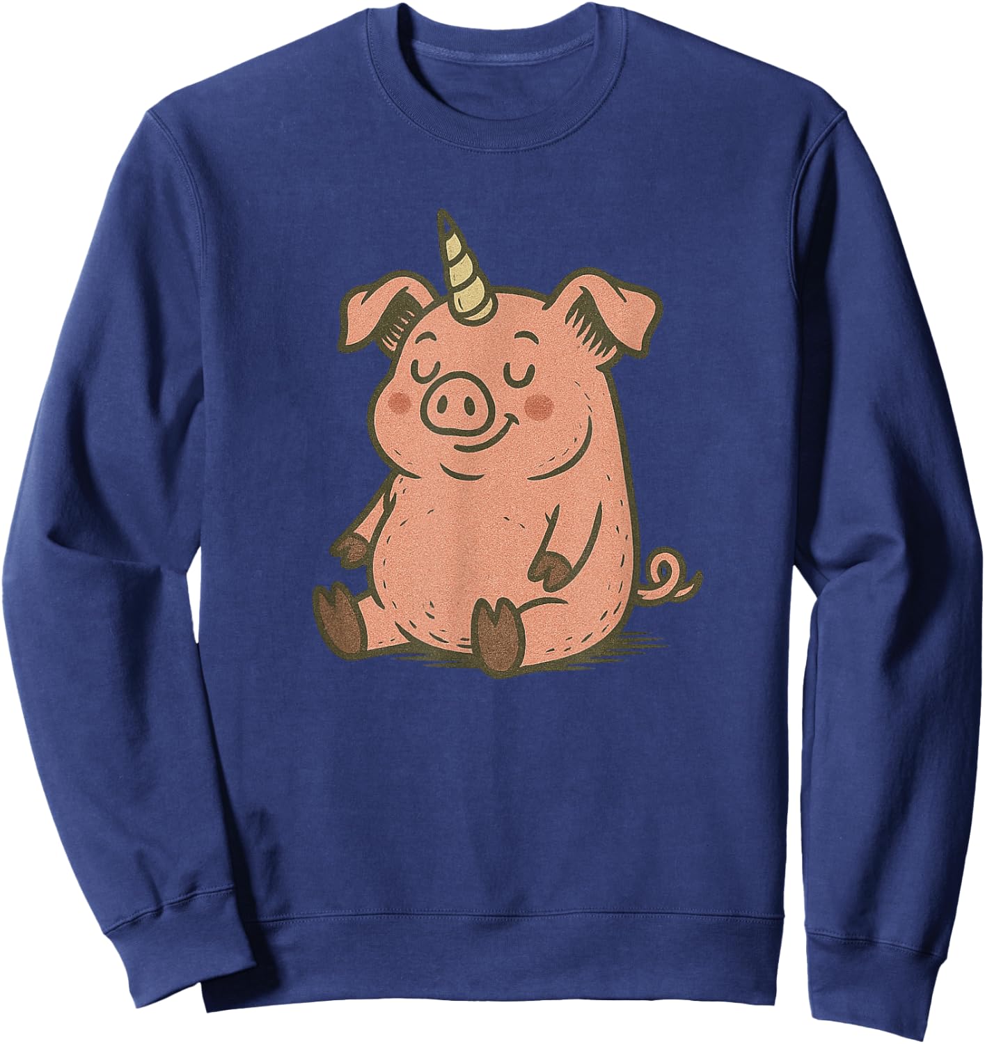 Unicorn Pig Costume for Funny Pigs and Unicorns Lovers Sweatshirt - Sweatshirt | Navy