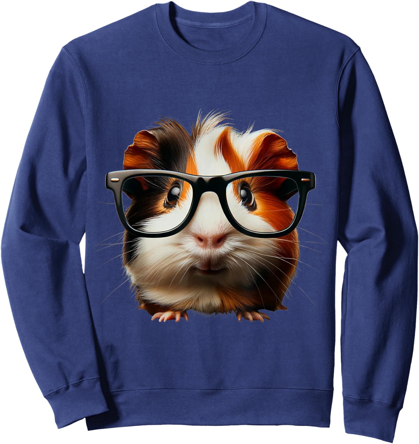 Niedliches Meerschweinchen mit Brillendesign Sweatshirt - Sweatshirt | Navy