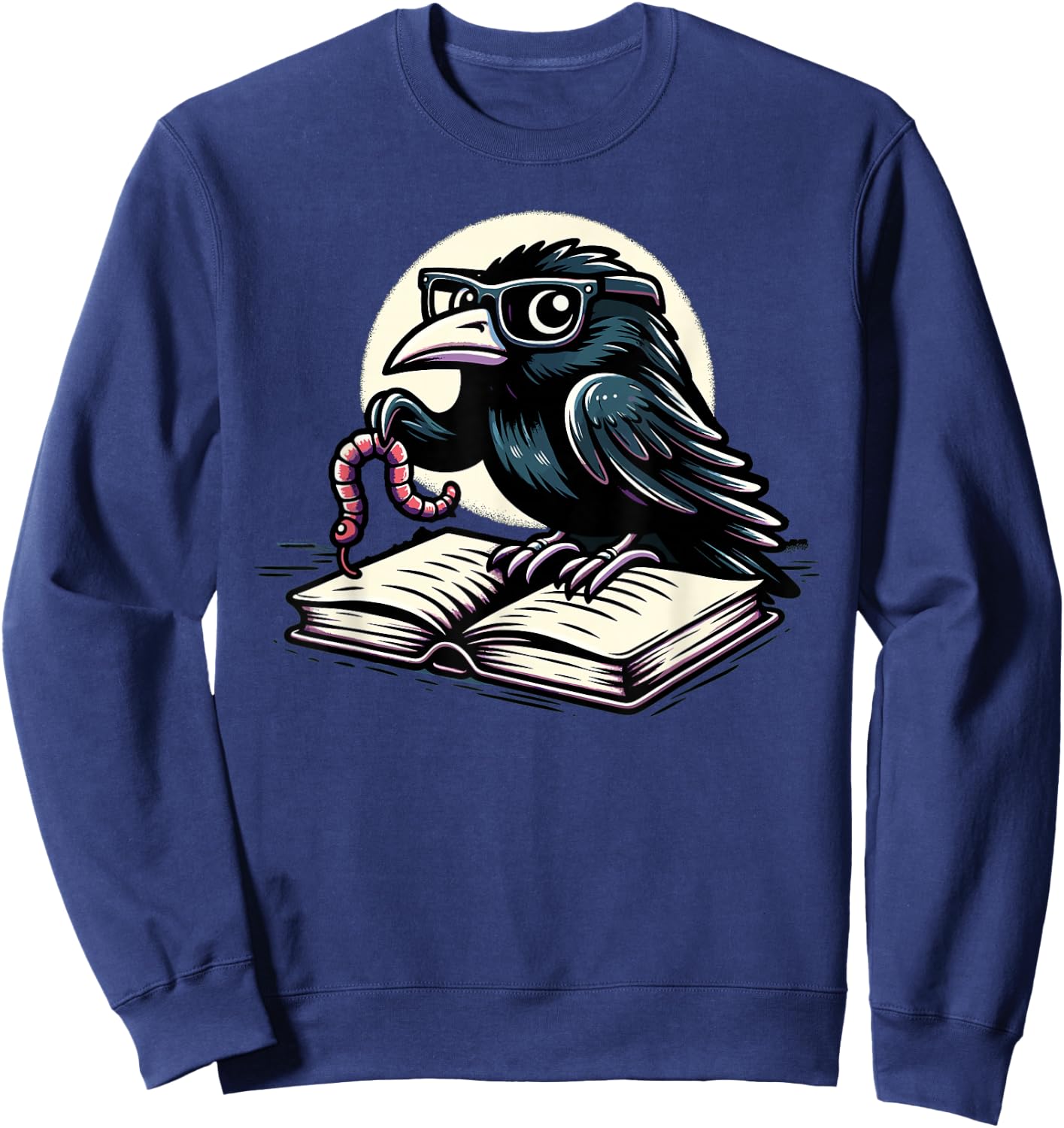 Edgar Allan Poe Raven Gothic Literature Macabre Poetry Sweatshirt - Sweatshirt | Navy