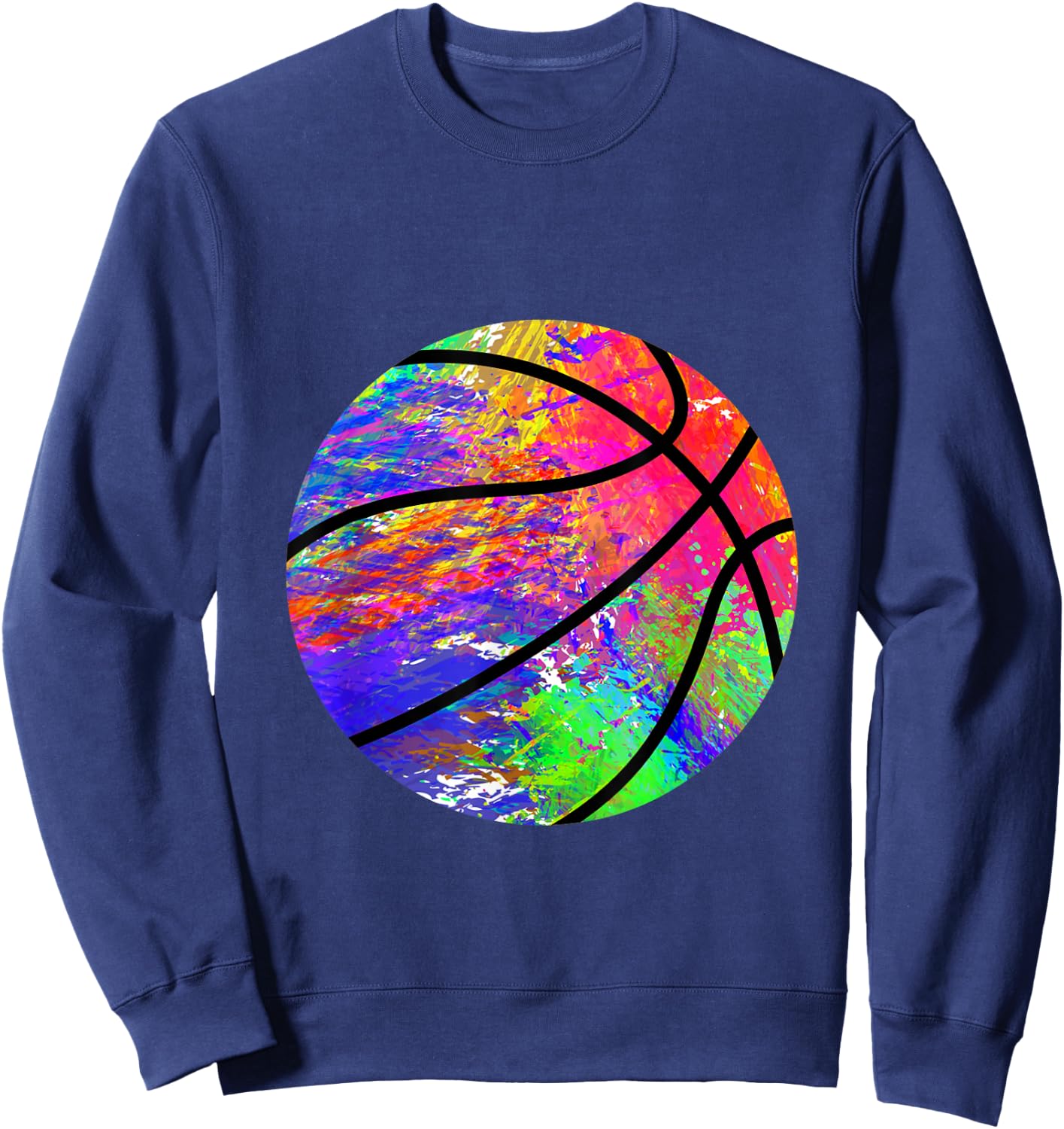 Basketball Splash Basketball Player Ball Sports Sweatshirt - Sweatshirt | Navy