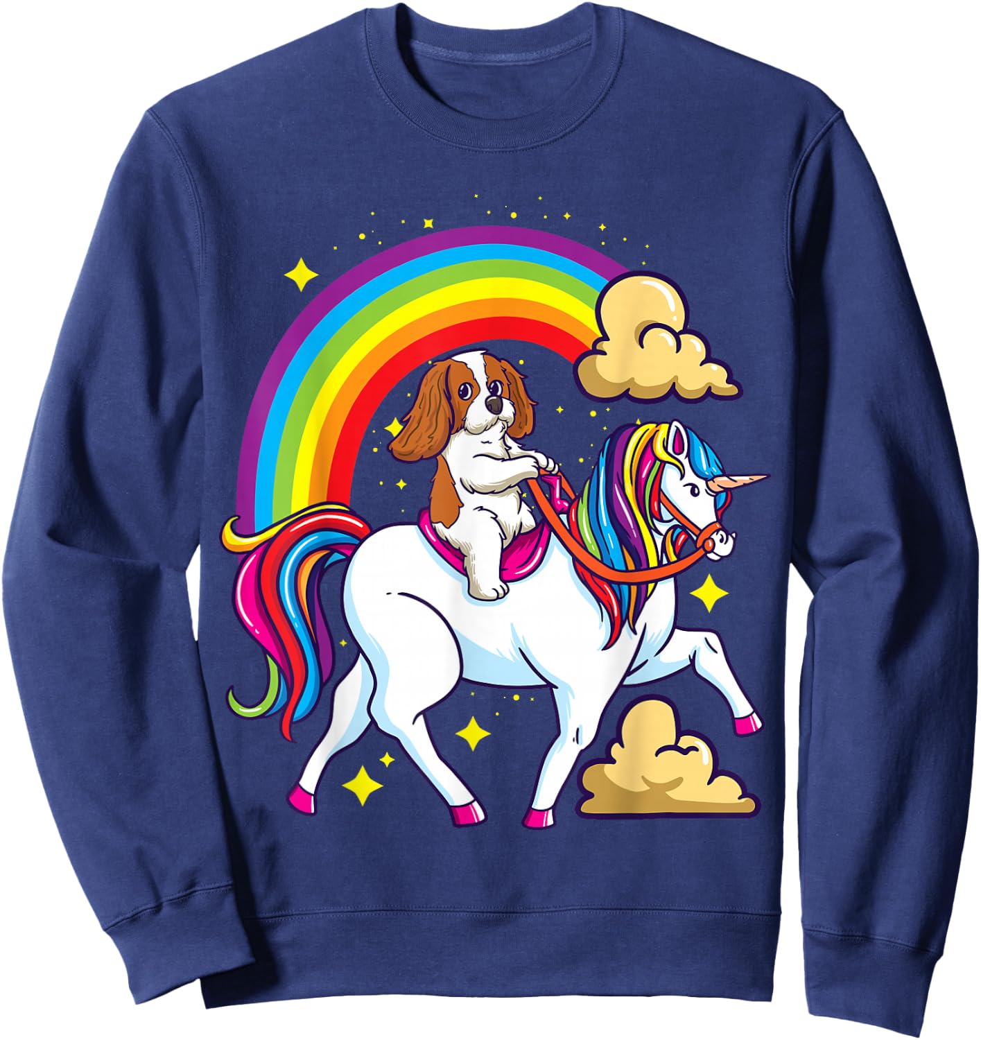 Cavalier King Charles Spaniel Ruby and Unicorn Gifts Sweatshirt - Sweatshirt | Navy