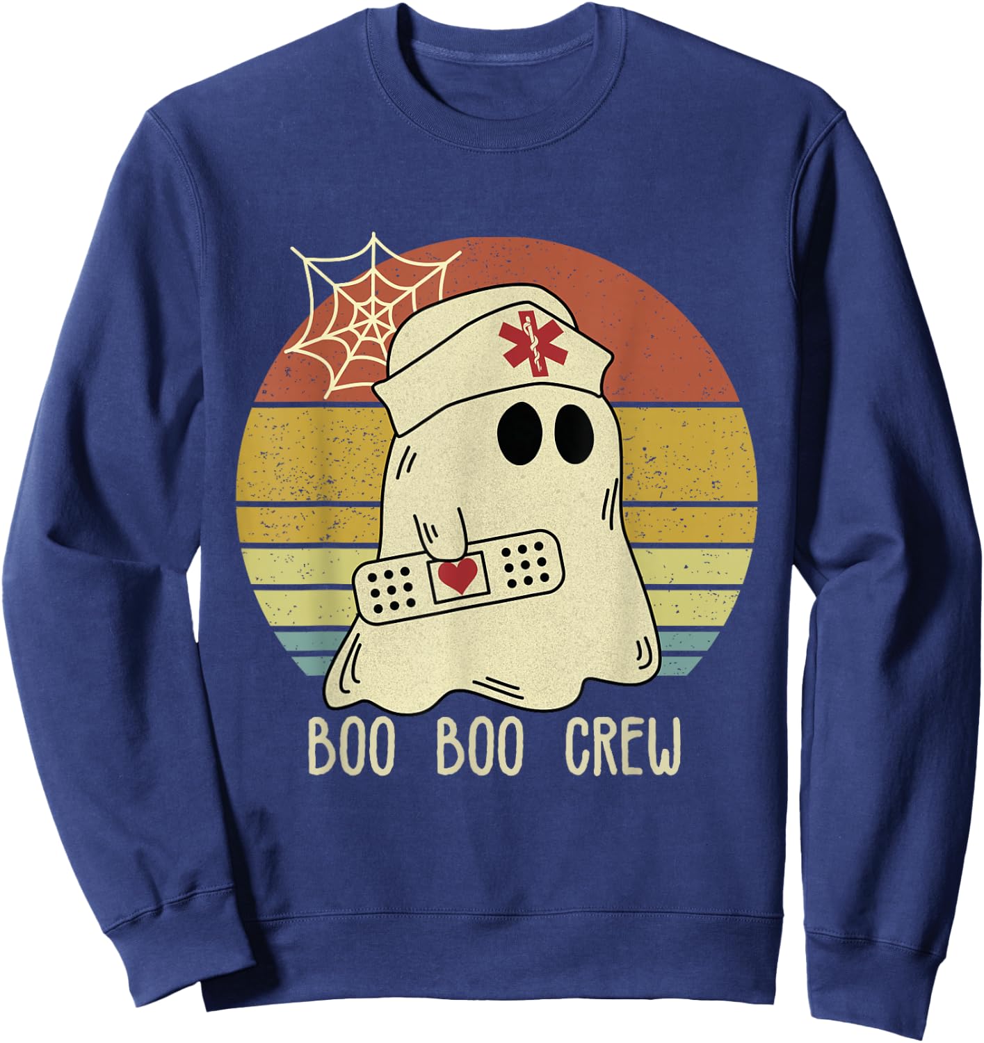 Boo Boo Crew Nurse Halloween Nurse Sweatshirt - Sweatshirt | Navy
