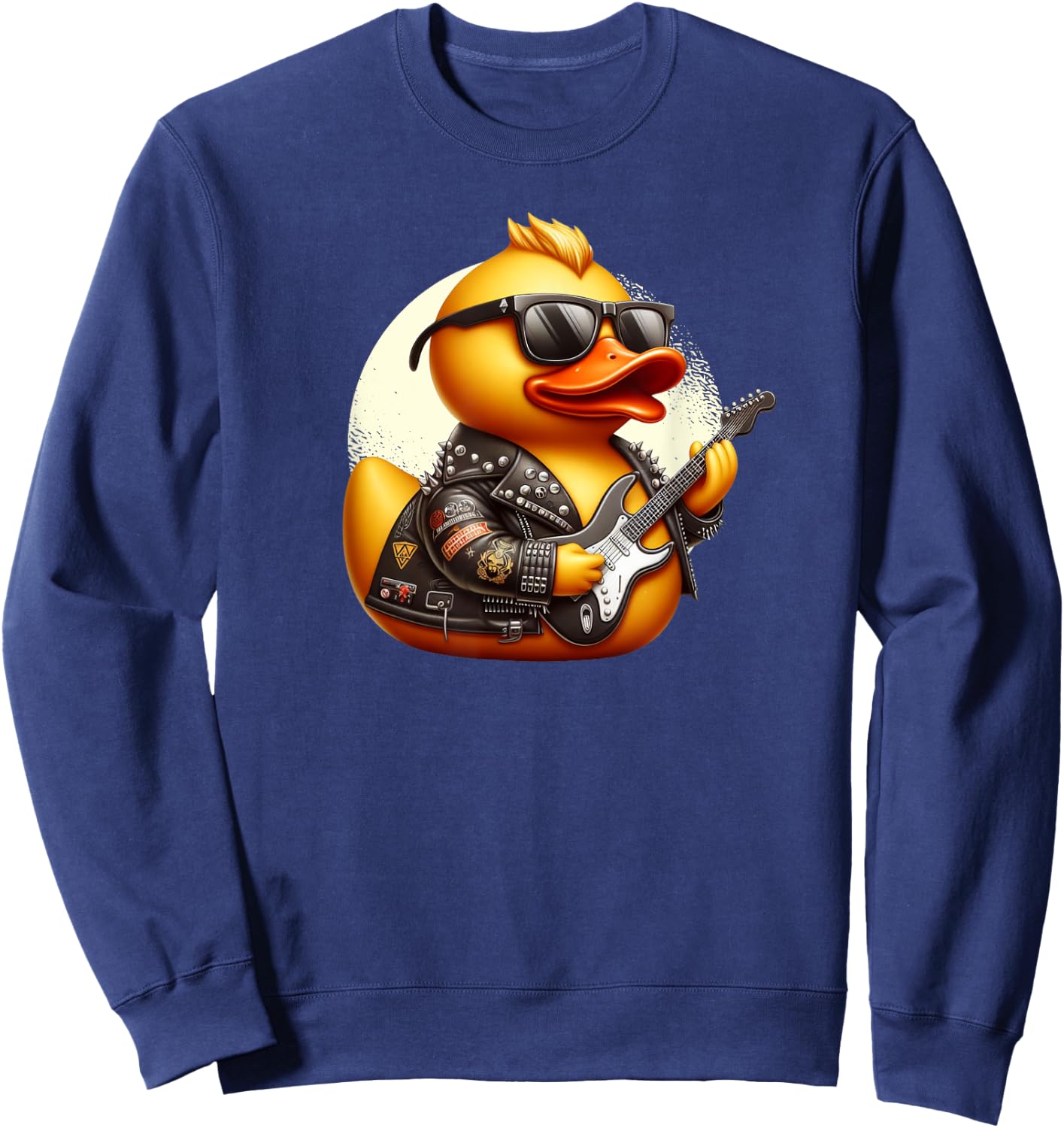 Rubber Duck Rockstar With Guitar Sweatshirt - Sweatshirt | Navy