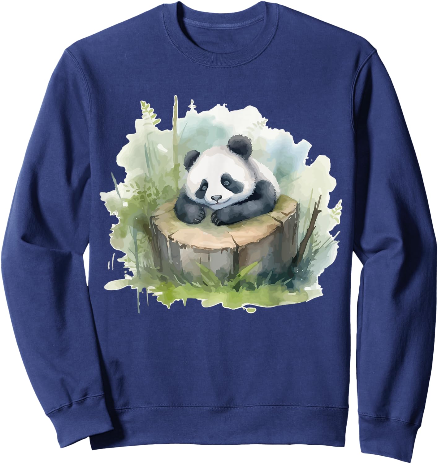Watercolor Panda Sweatshirt - Sweatshirt | Navy