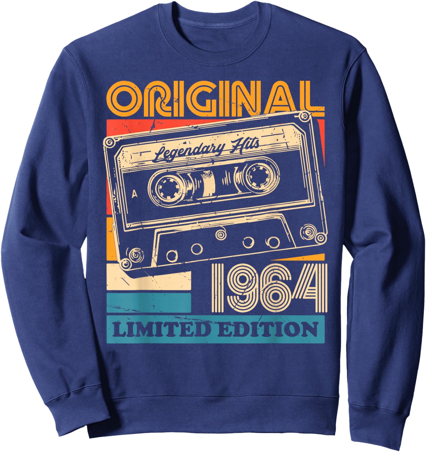 61th Birthday Retro Vintage 1964 Men Women Sweatshirt - Sweatshirt | Navy