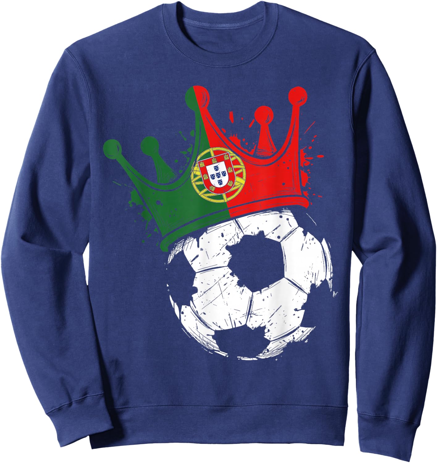 Portuguese Flag Novelty Portugal Sweatshirt - Sweatshirt | Navy