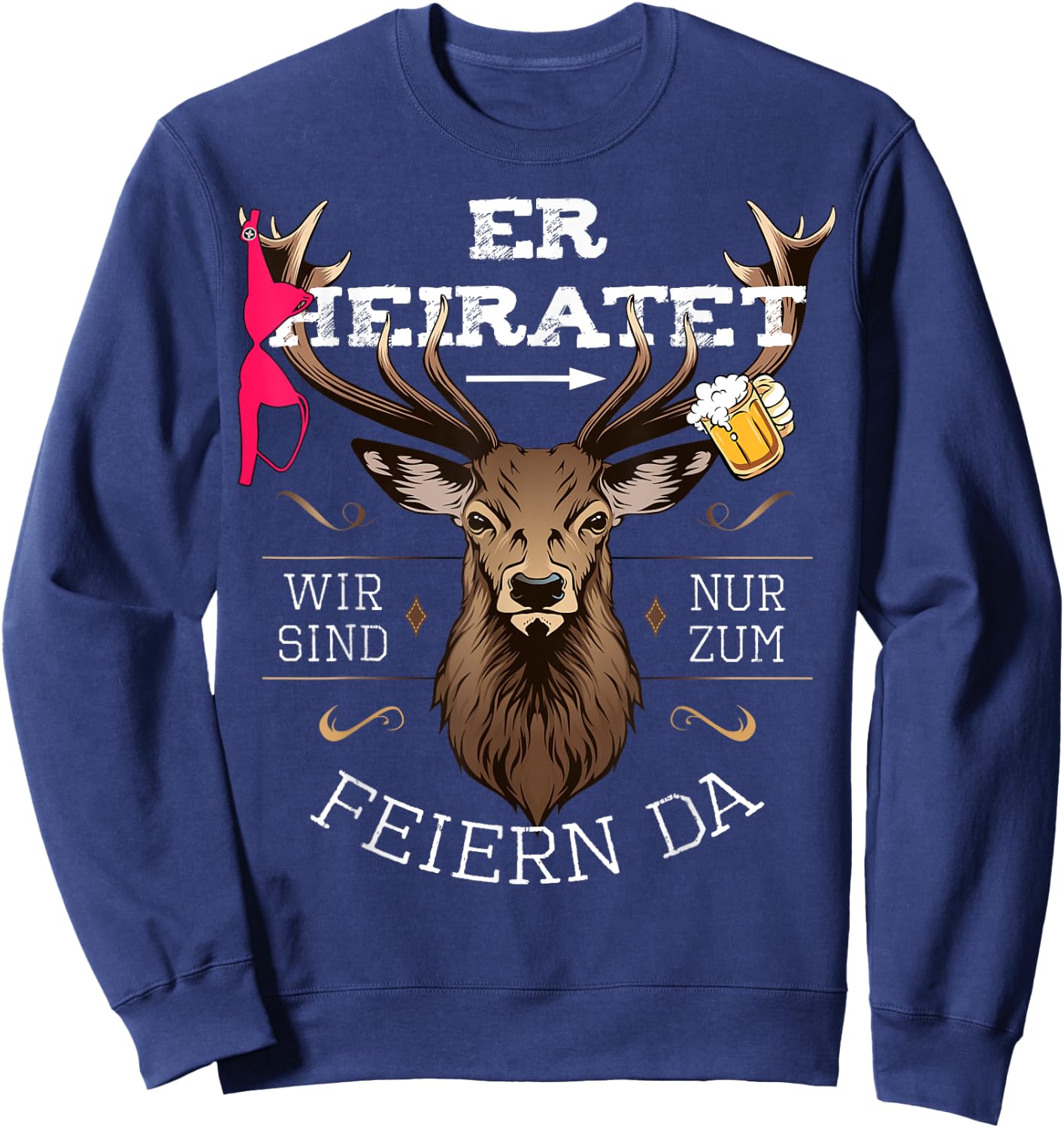 JGA Männer Junggesellenabschied Polterer Poltern Sweatshirt - Sweatshirt | Navy
