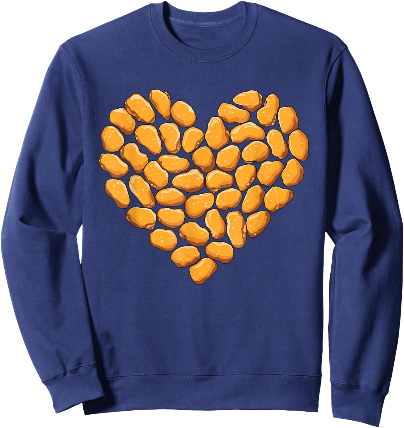 Chicken Nuggets Heart Sweatshirt - Sweatshirt | Navy