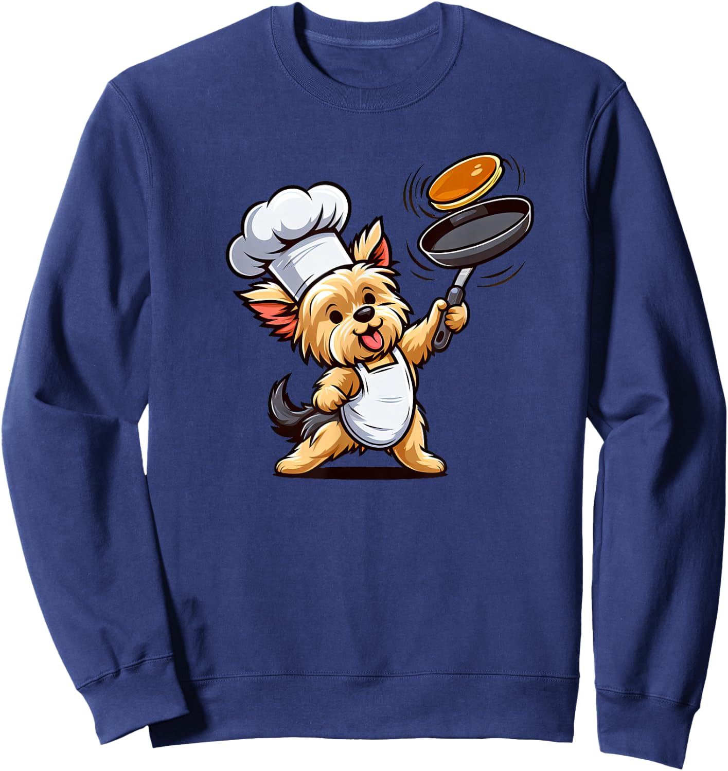 Yorkshire Terrier Chef Funny Dog Chef Sweatshirt - Sweatshirt | Navy