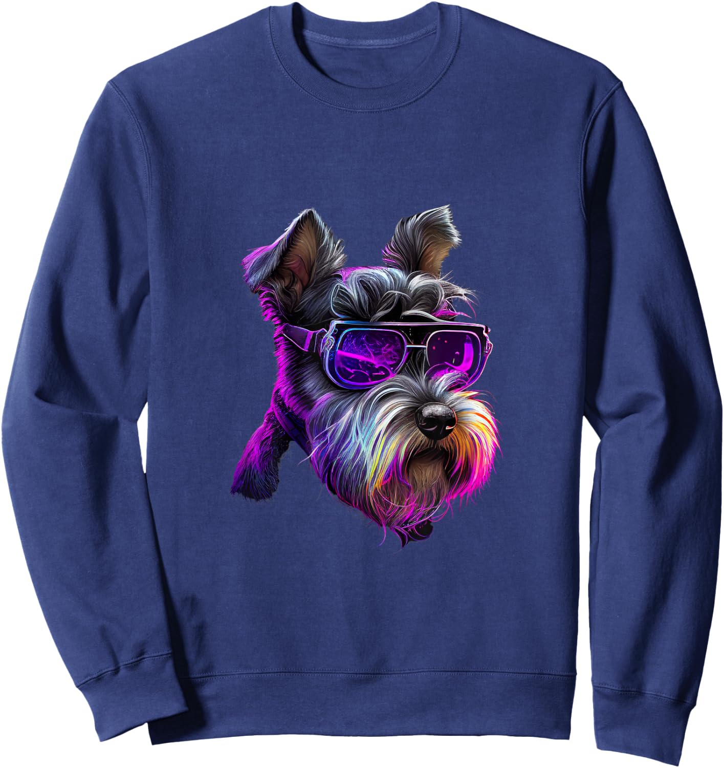 Miniature Schnauzer Dogs Miniature Schnauzers Sweatshirt - Sweatshirt | Navy