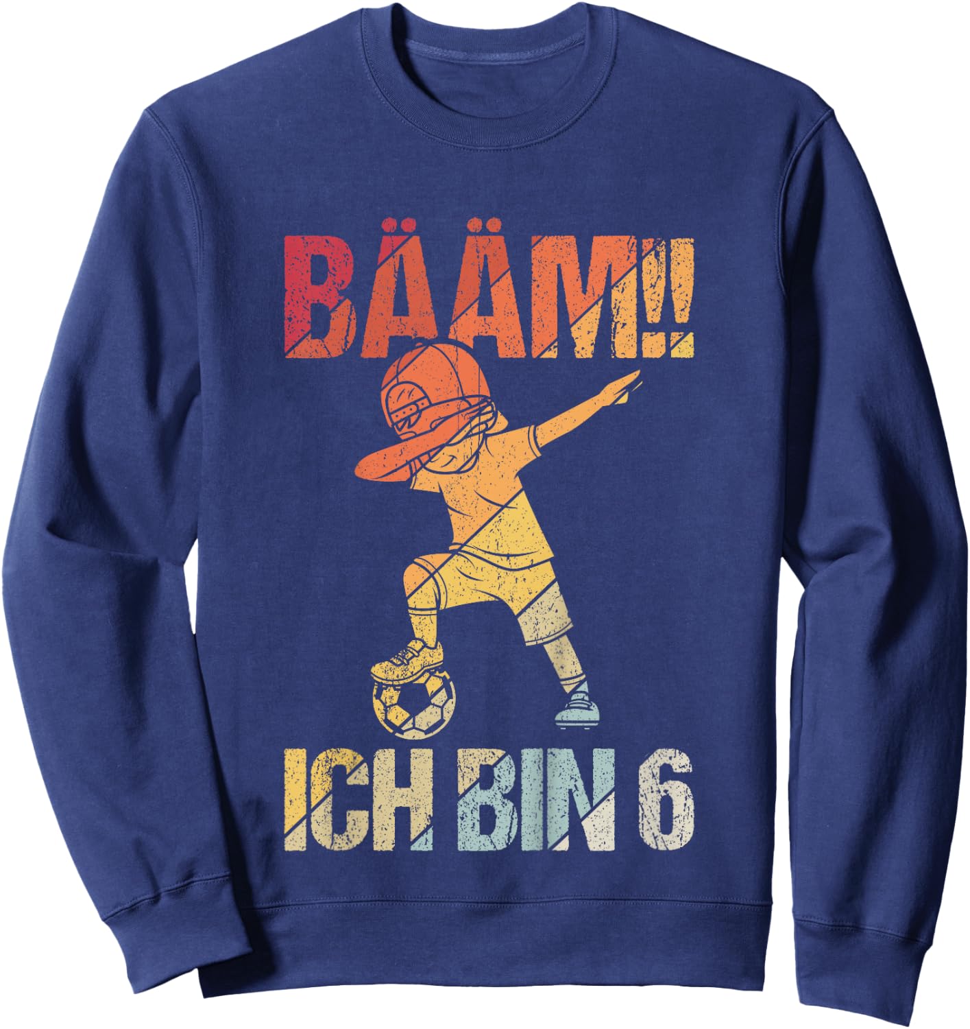 BÄÄM Ich bin 6 Dabbing Geburtstagsshirt 6 Jahre Jungs Sweatshirt - Sweatshirt | Navy