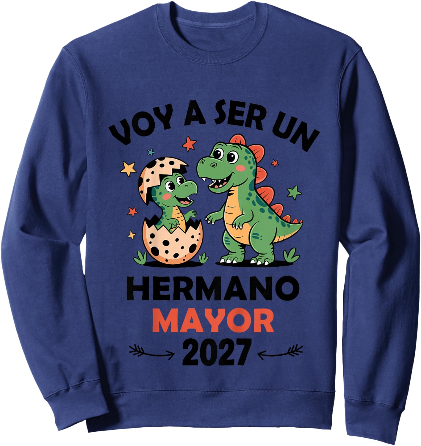Kids Hermano Mayor 2027 Promoted to Big Brother Spanish Sweatshirt - Sweatshirt | Navy