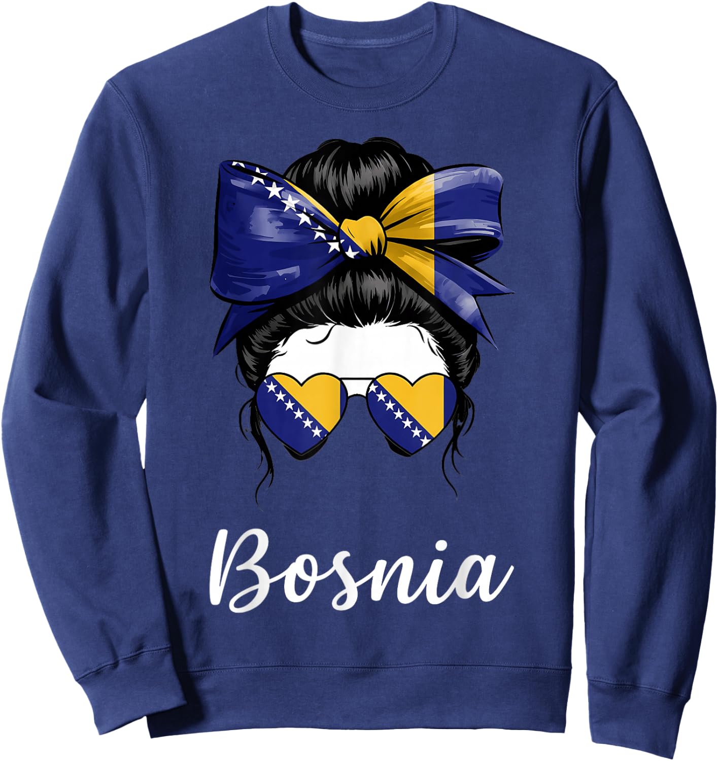 Bosnien und Herzegowina Wurzeln Bosnien Flagge Sweatshirt - Sweatshirt | Navy