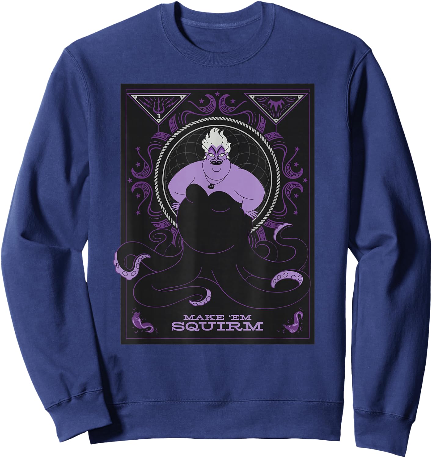 Disney Villains Ursula The Little Mermaid Make ‘Em Squirm Sweatshirt - Sweatshirt | Navy