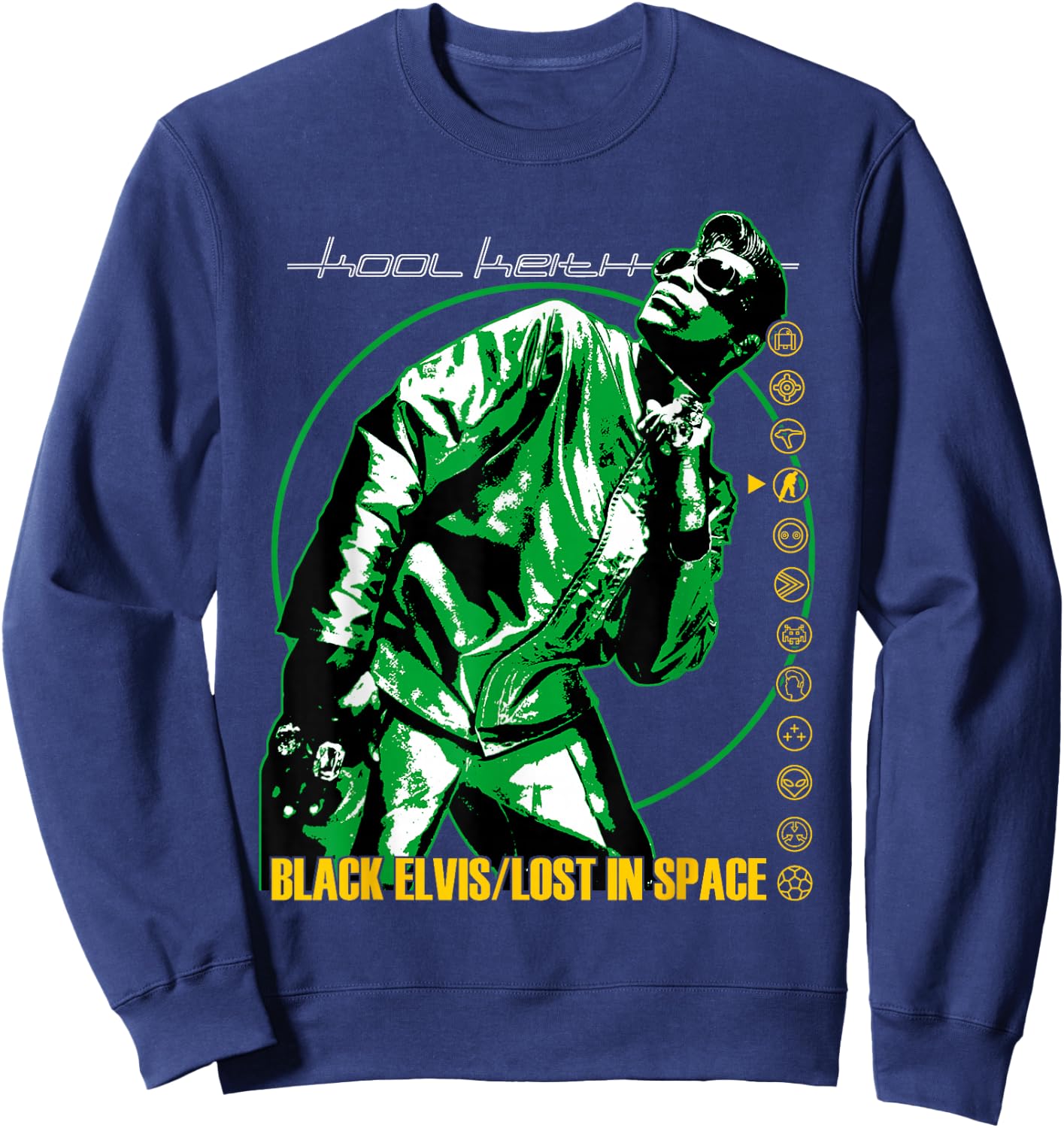 Control Industry - Kool Keith Verloren im Weltraum Schwarz Erwachsene S EU 16 V-Ausschnitt Kurzarm Polyester 100% Klassisch Exklusive Kool Keith-Design Sweatshirt - Sweatshirt | Navy