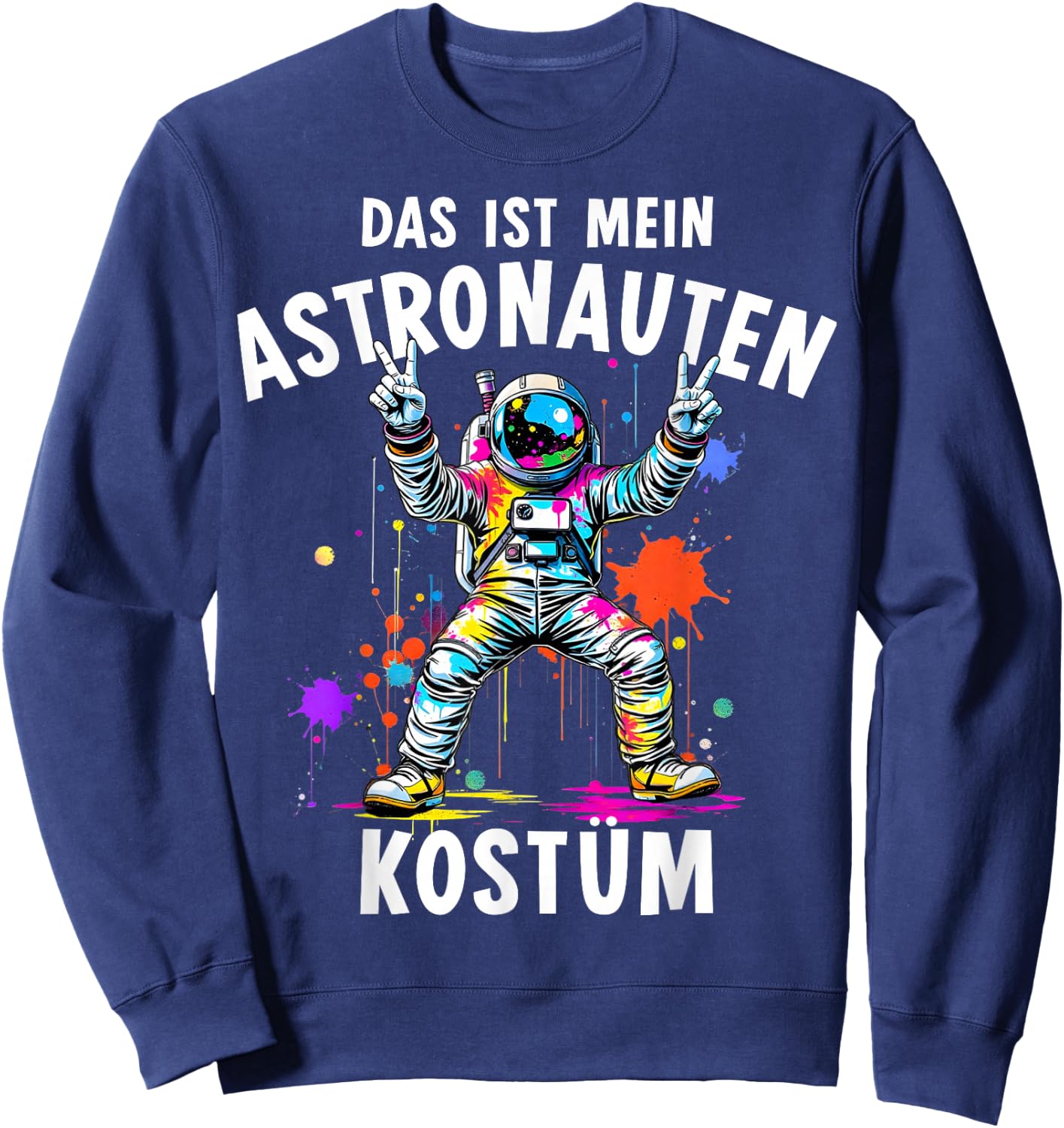 Astronaut Costume for Fancy Dress and Carnival Astronaut , black Sweatshirt - Sweatshirt | Navy