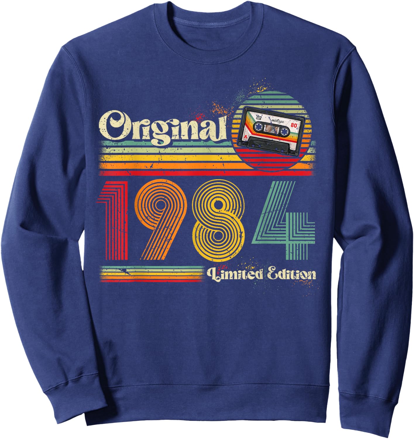 1984 Vintage Geburtstag Retro Vintage Männer Frauen Geschenk Sweatshirt - Sweatshirt | Navy