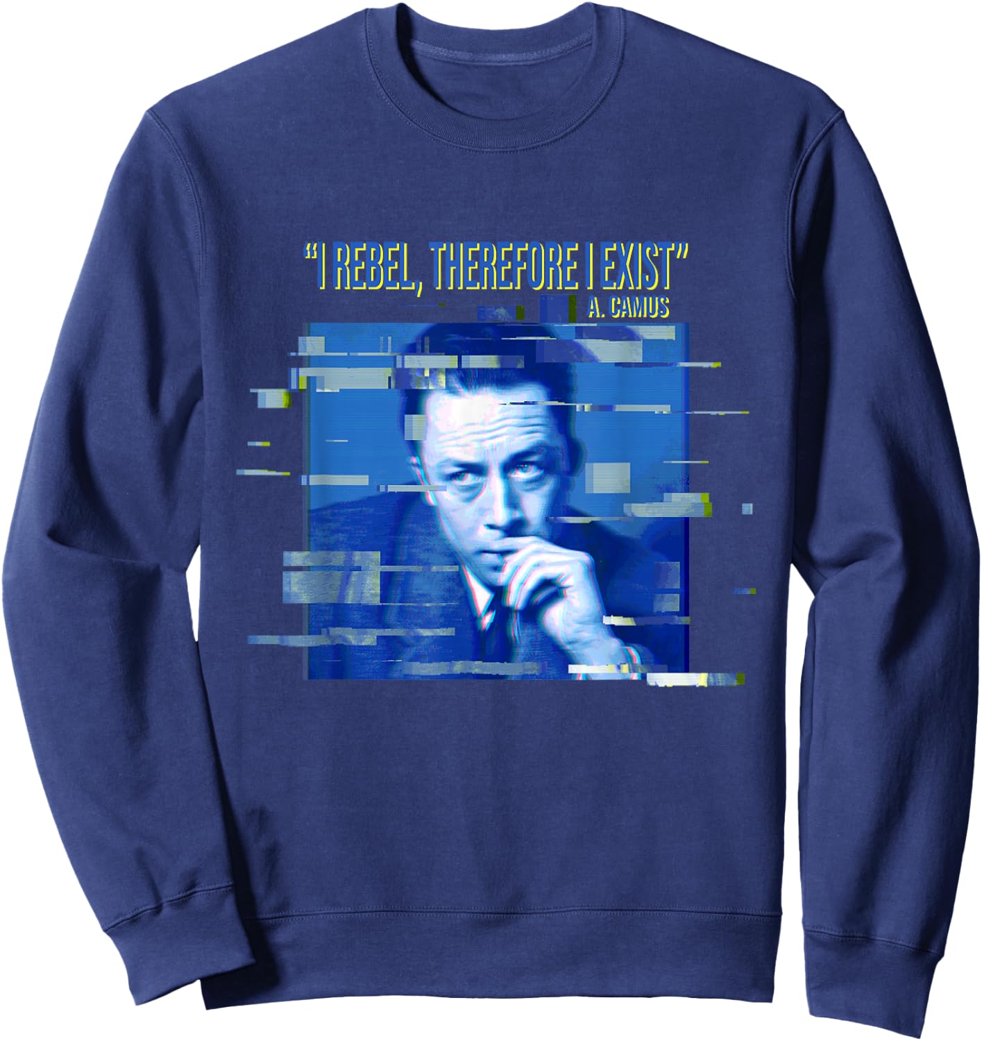 Camus: I rebel, that's why I exist. Sweatshirt - Sweatshirt | Navy