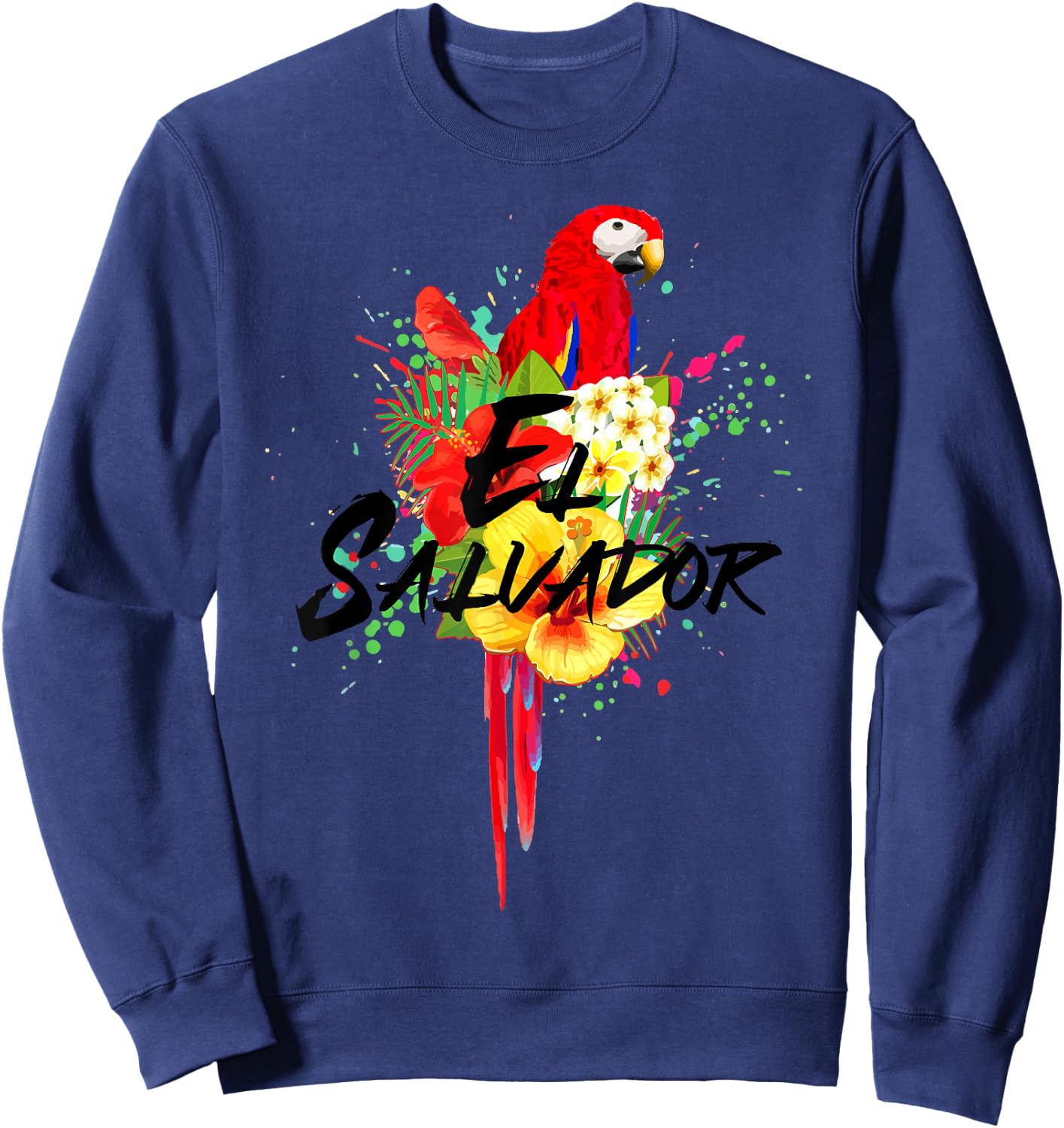 El Salvador Parrot Tropical Salvadoran Souvenir Sweatshirt - Sweatshirt | Navy