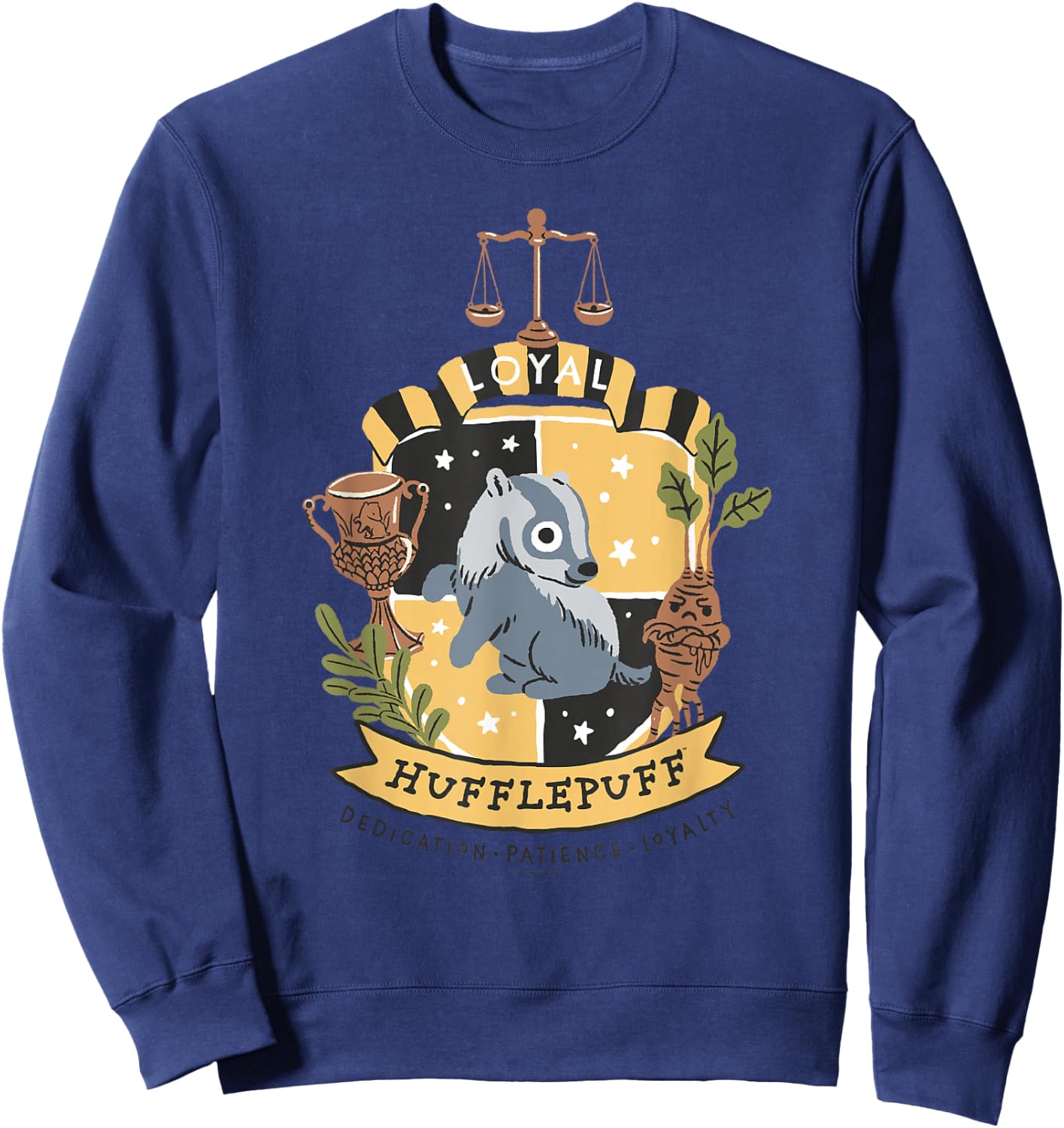 Harry Potter: Deathly Hallows 2 Loyal Hufflepuff Badge Sweatshirt - Sweatshirt | Navy