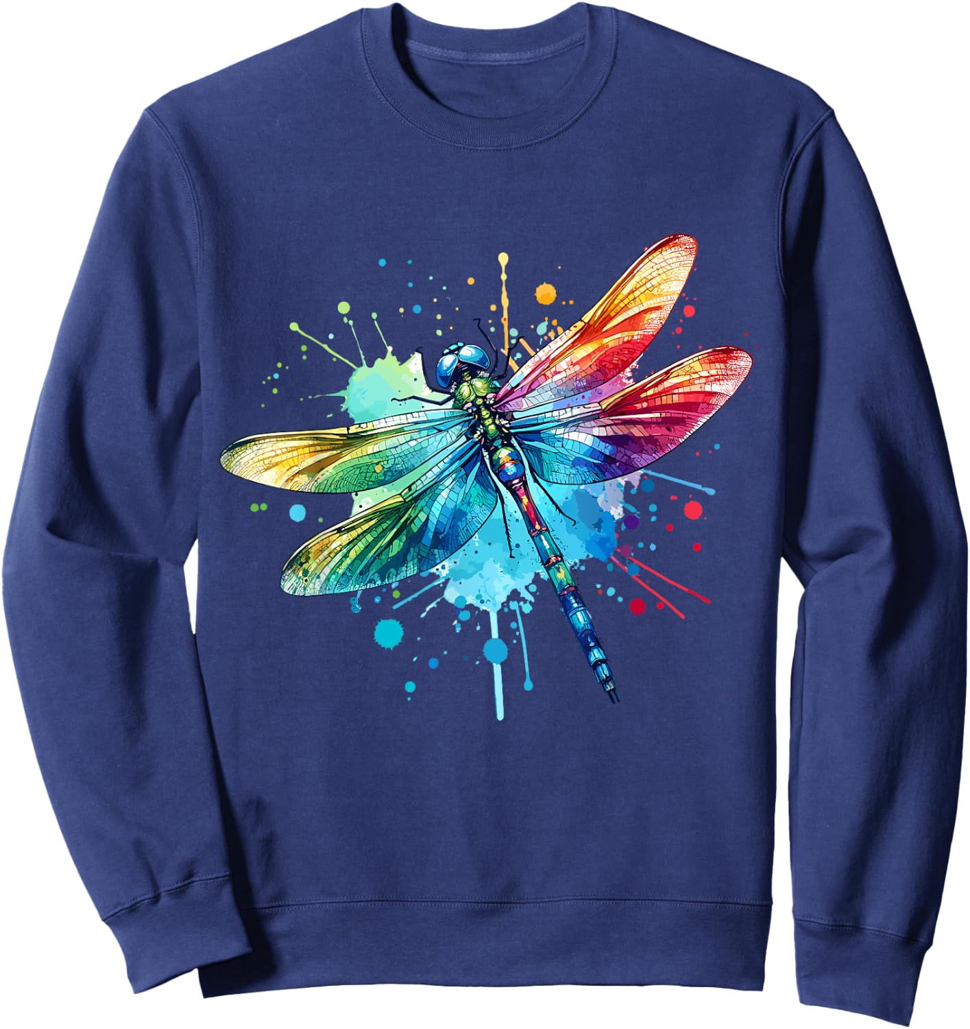 Bunte Libellen, Libellen Sweatshirt - Sweatshirt | Navy