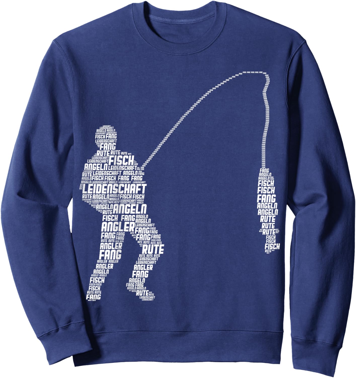 Angler Angeln Fischer Fisch Herren Jungen Kinder Angel Sweatshirt - Sweatshirt | Navy