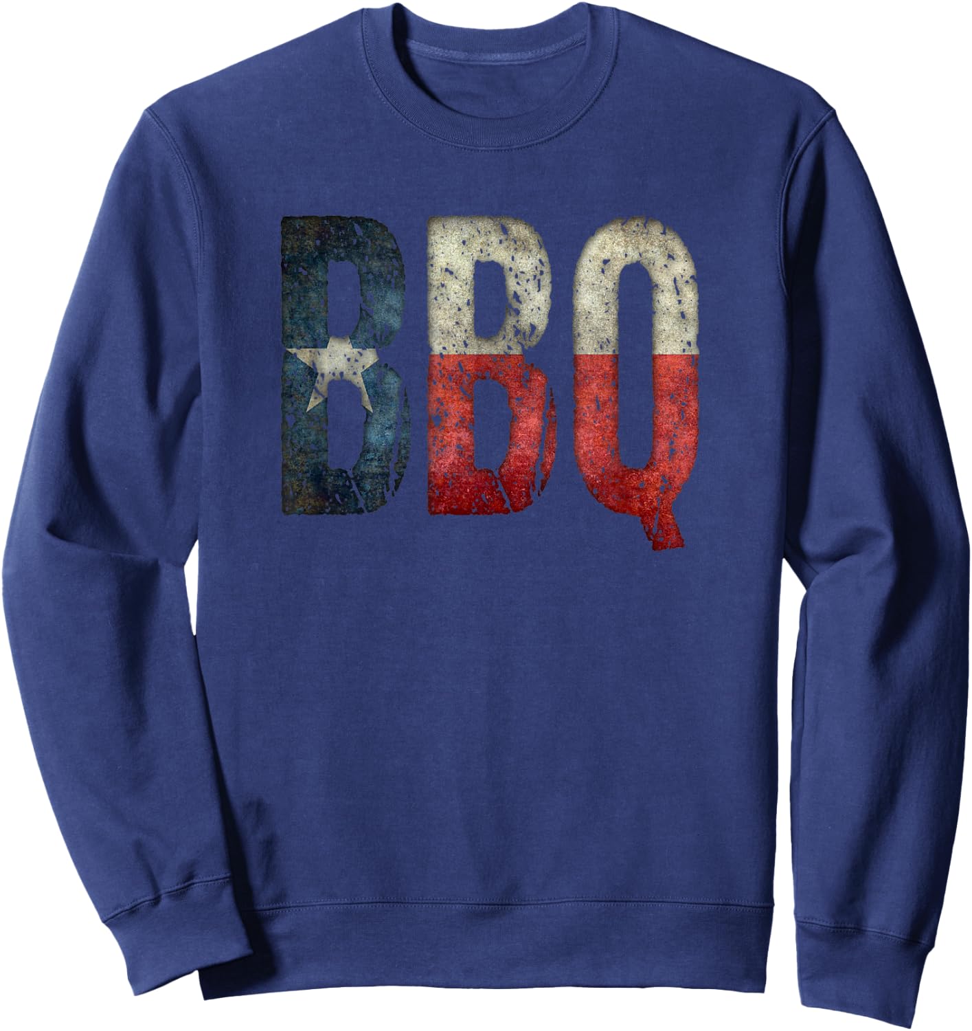 BBQ Texas State Flag Barbecue Sweatshirt - Sweatshirt | Navy