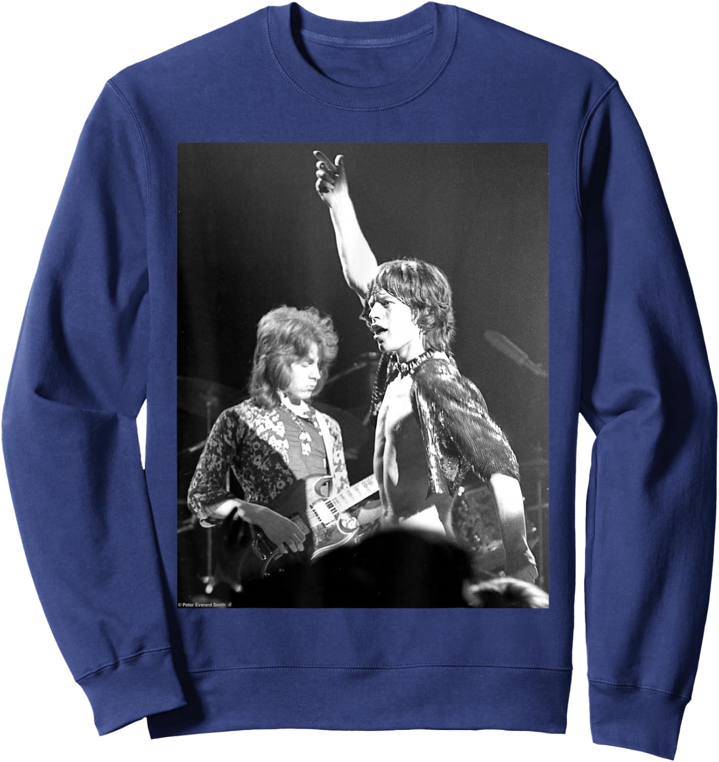 Mick Jagger Mick Taylor The Rolling Stones By Everard Smith Sweatshirt - Sweatshirt | Navy