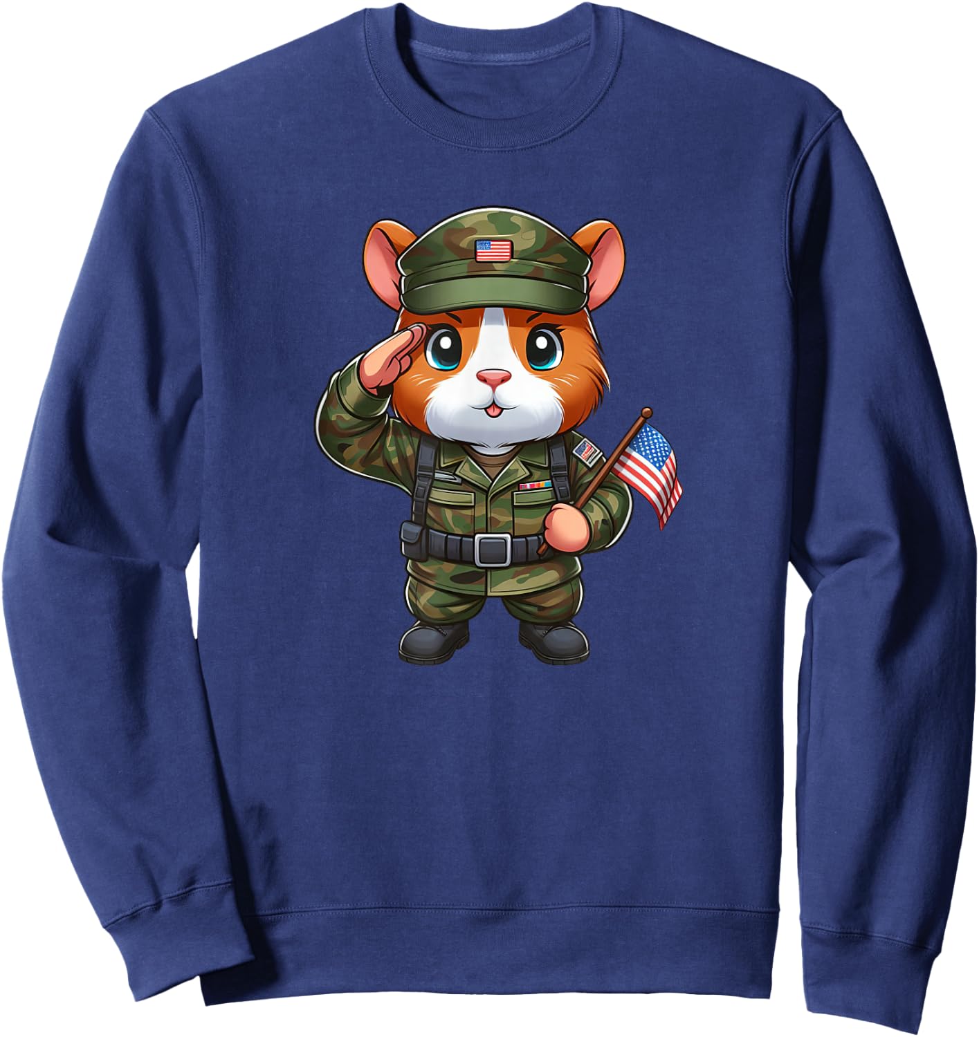 Guinea Pig Army Pet Funny Military Sweatshirt - Sweatshirt | Navy