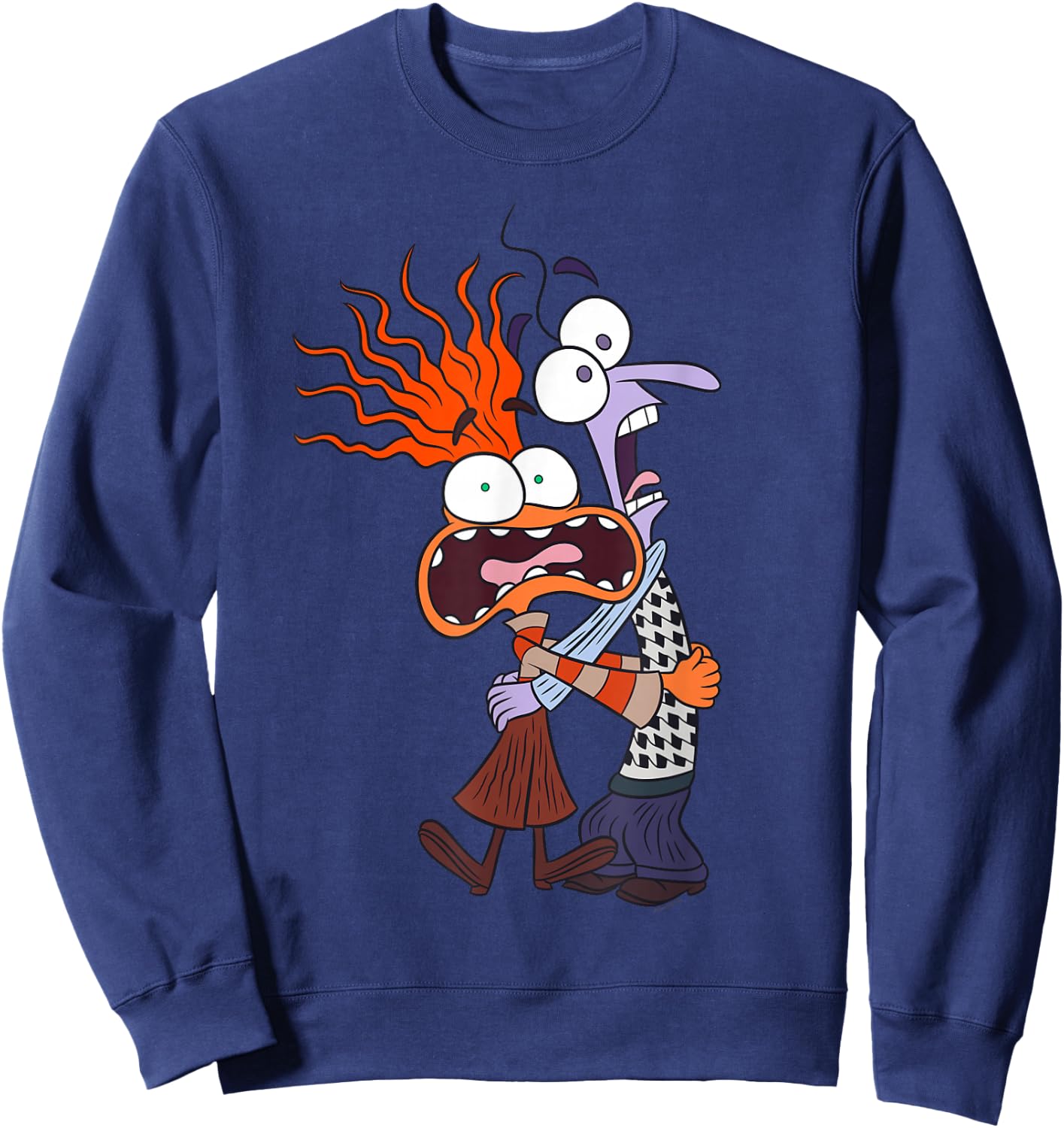 Disney and Pixar’s Inside Out 2 Toony Colors Anxiety & Fear Sweatshirt - Sweatshirt | Navy