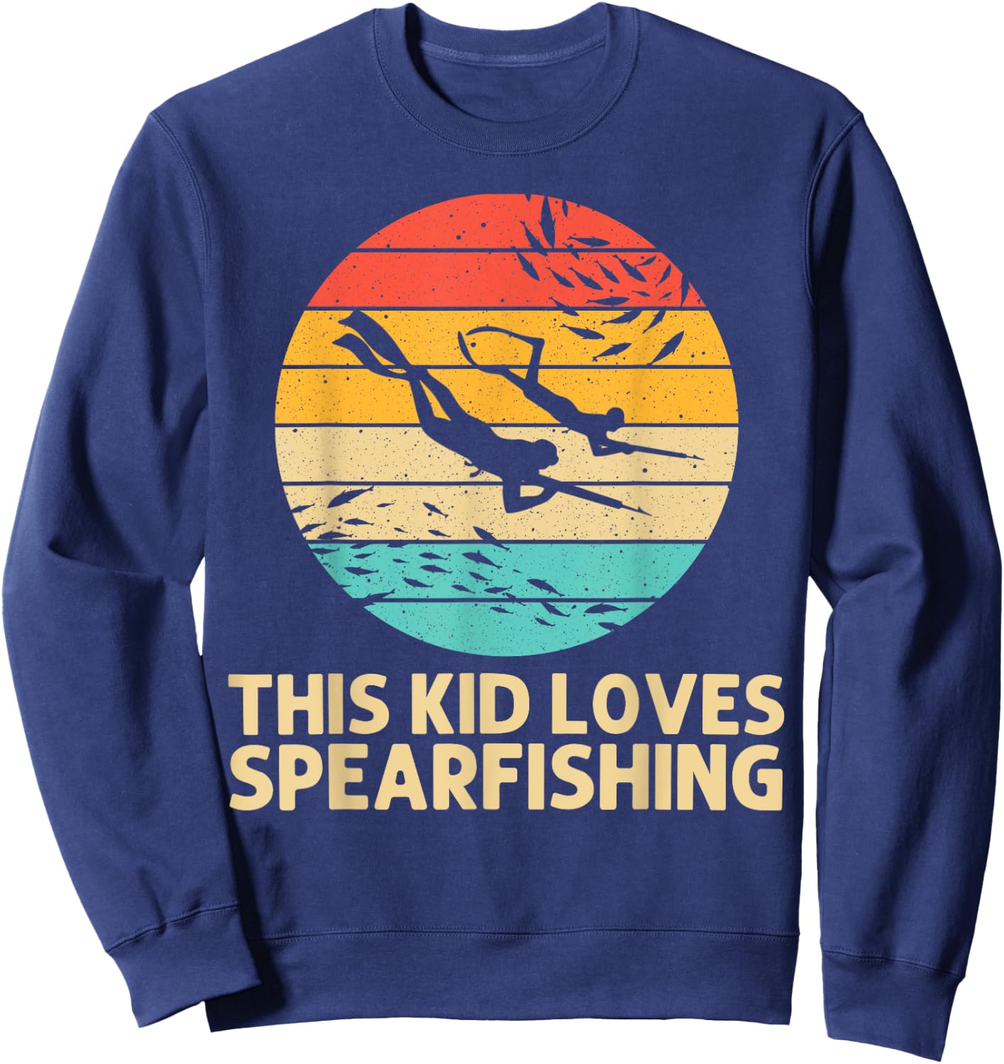 Cool Spearfishing For Kids Boys Ocean Diving Spear Fishing Sweatshirt - Sweatshirt | Navy