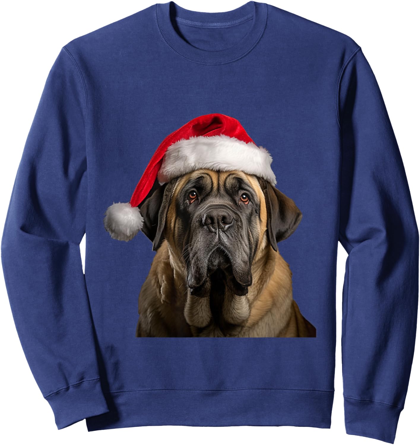 Christmas English Mastiff - English Mastiff Christmas Sweatshirt - Sweatshirt | Navy