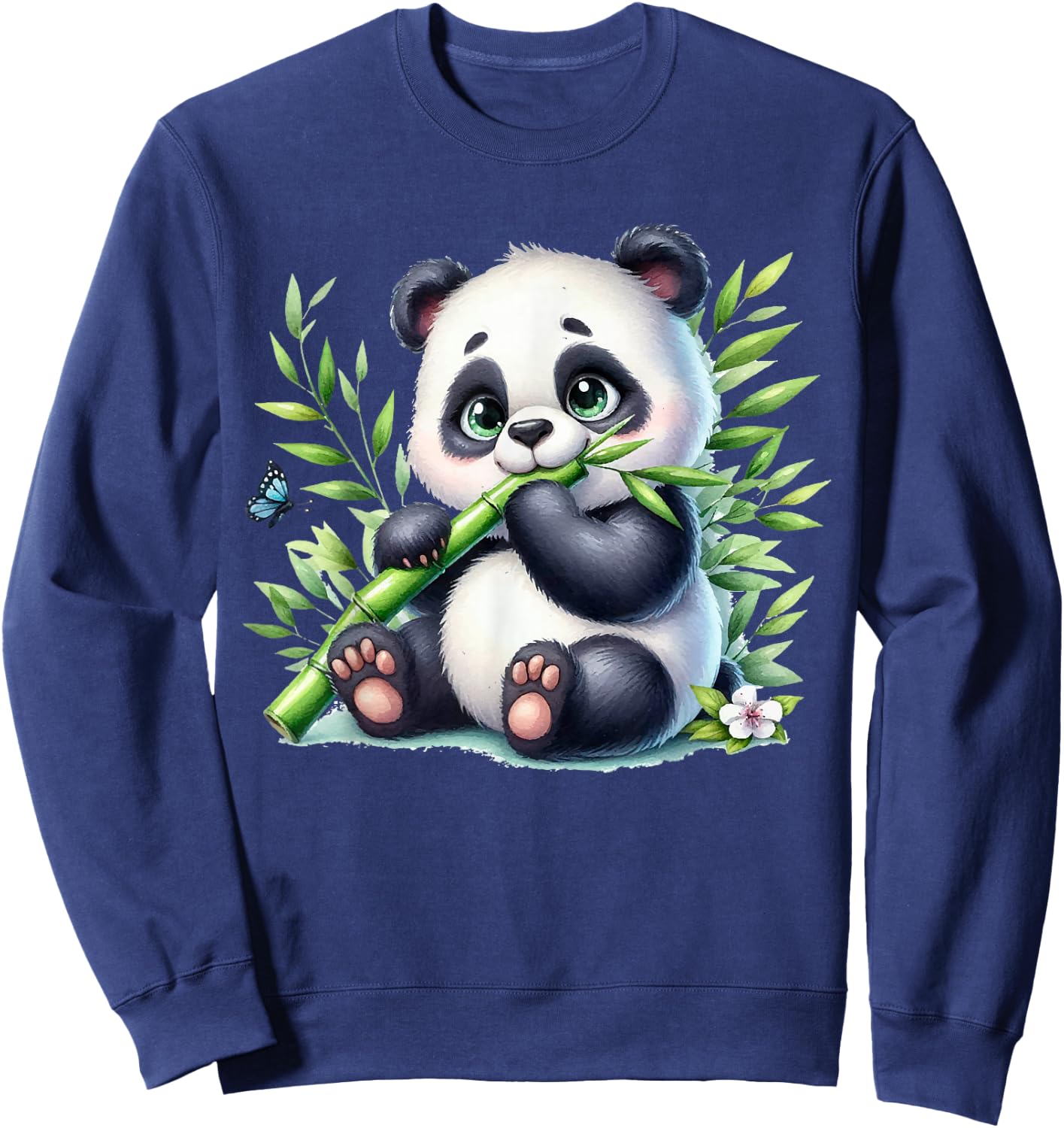 Aquarell Panda Sweatshirt - Sweatshirt | Navy