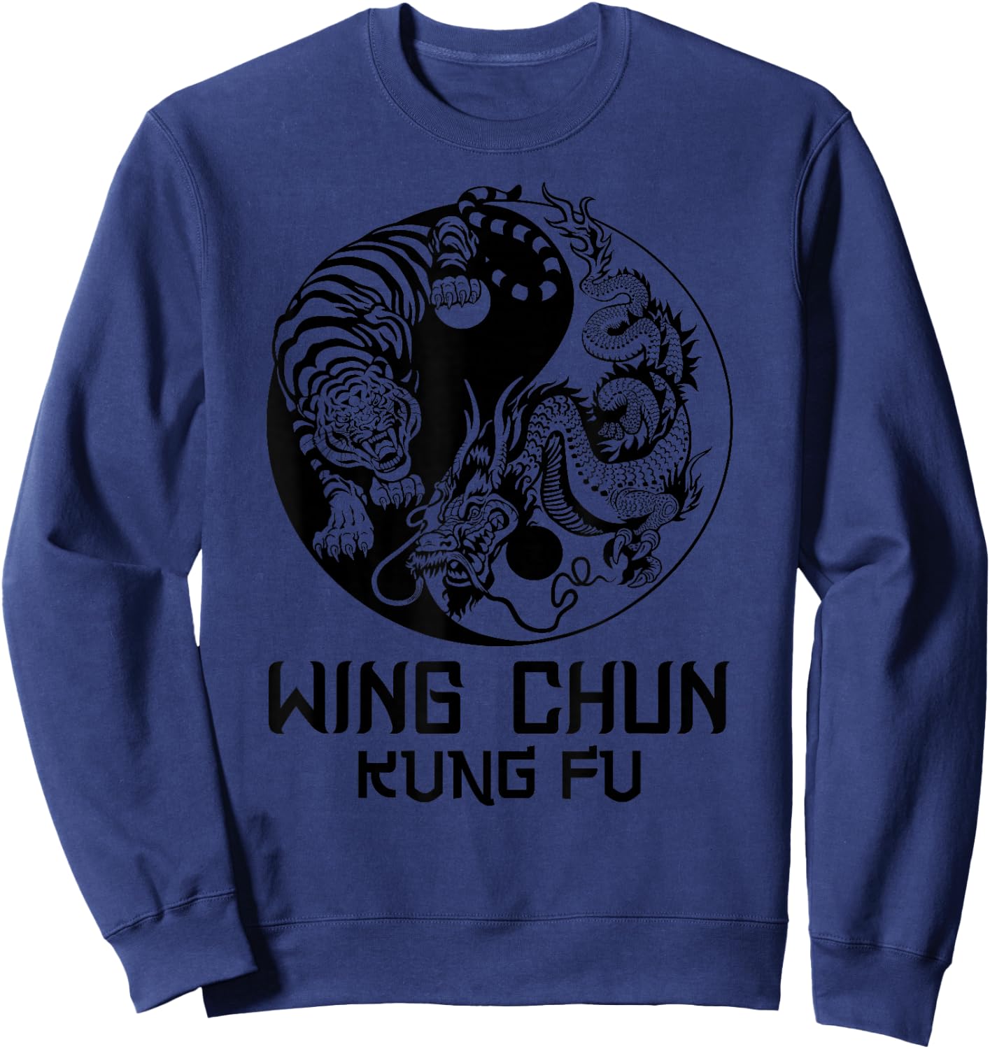 Wing Chun ying yang tiger dragon Sweatshirt - Sweatshirt | Navy