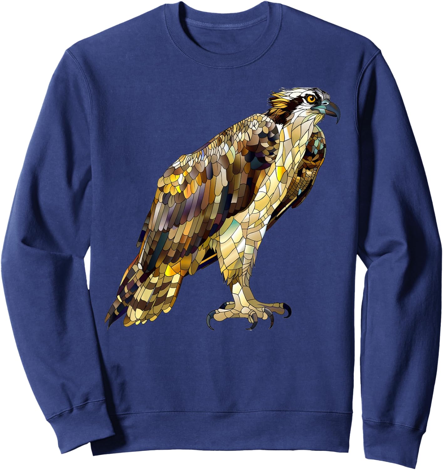 Osprey Bird Stained Glass Sweatshirt - Sweatshirt | Navy