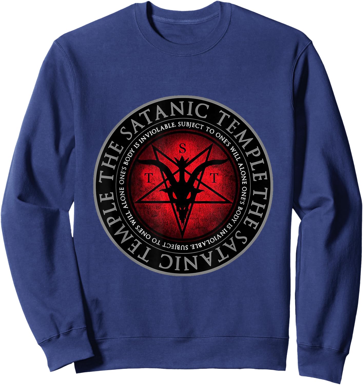 The Satanic Temple , black Sweatshirt - Sweatshirt | Navy