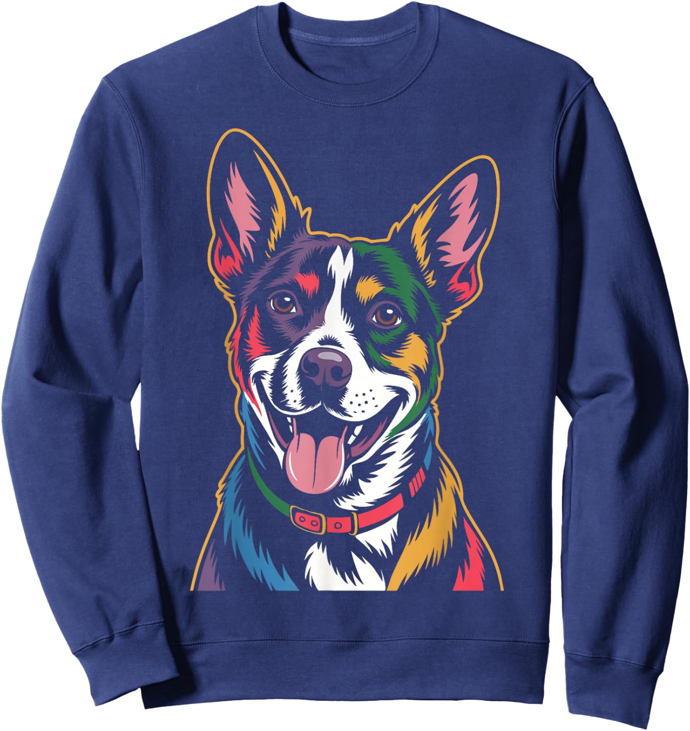 Colorful Jack Russell Terrier Sweatshirt - Sweatshirt | Navy