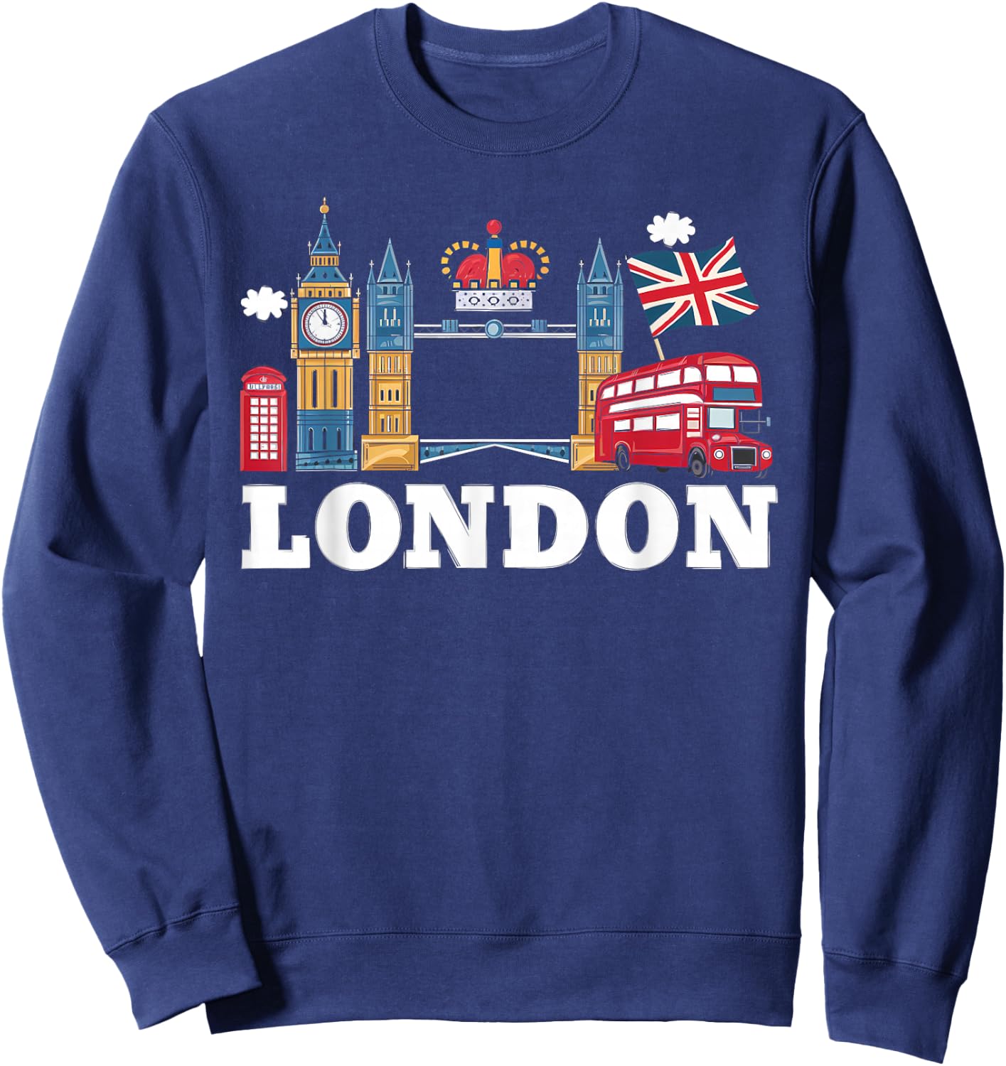London Gift Men's Women's London Hooligan Ultras LND UK Sweatshirt - Sweatshirt | Navy