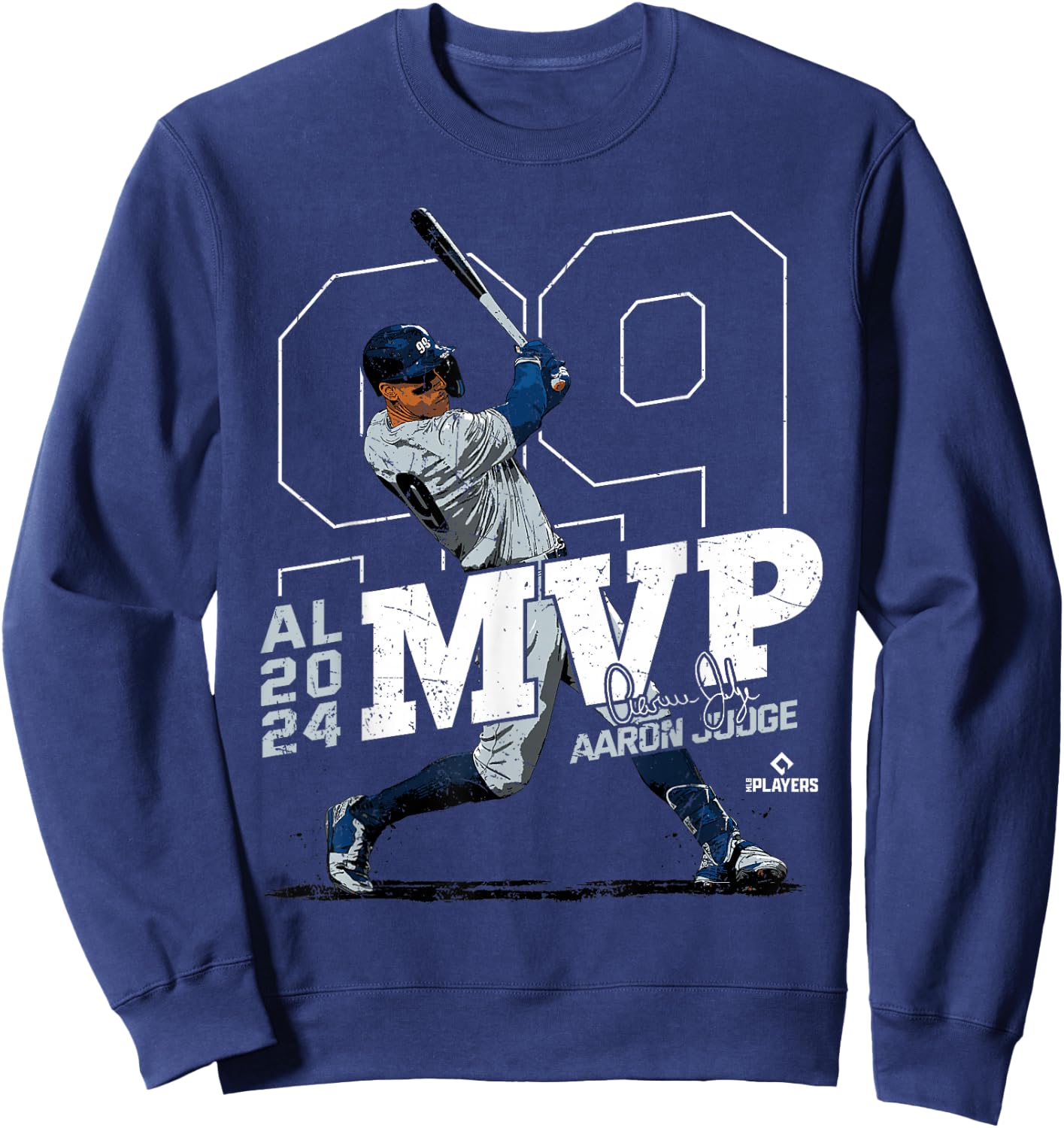 2024 AL MVP Aaron Judge New York Baseball MLBPA Sweatshirt - Sweatshirt | Navy
