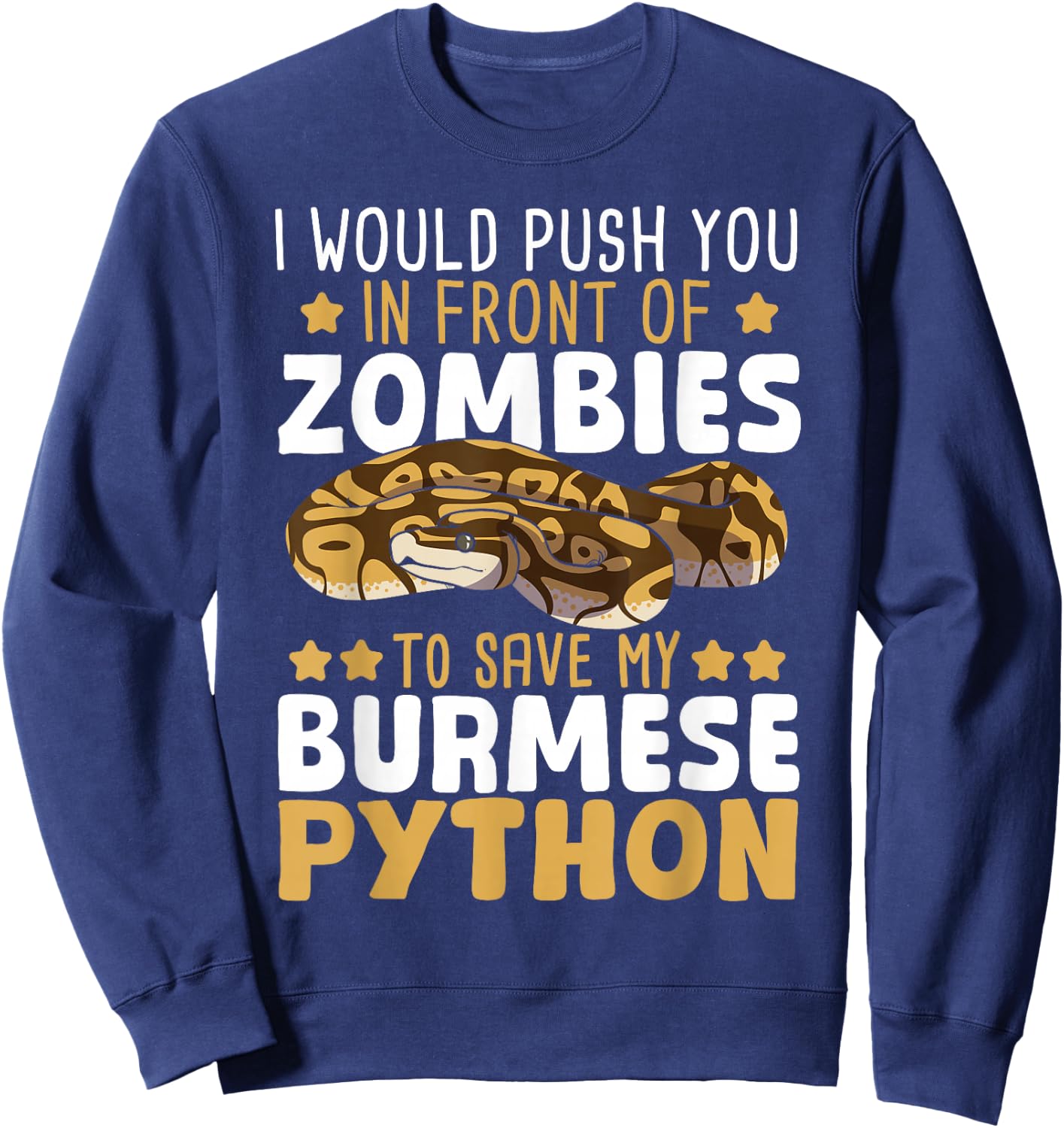 Burmese Python Lover Python Mom Snake Dad Reptile Python Sweatshirt - Sweatshirt | Navy