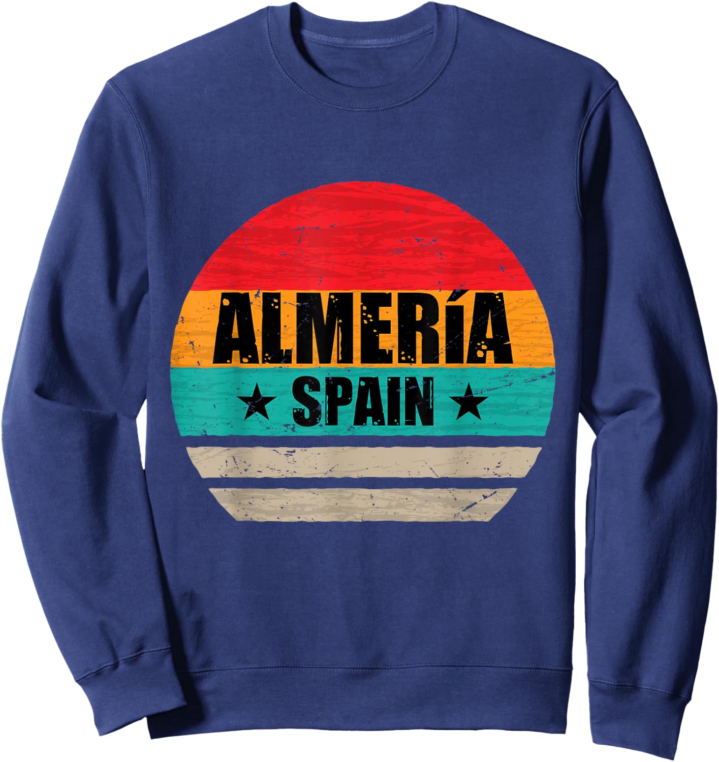 Almeria Spain - Retro Vintage Souvenir Almería Sweatshirt - Sweatshirt | Navy