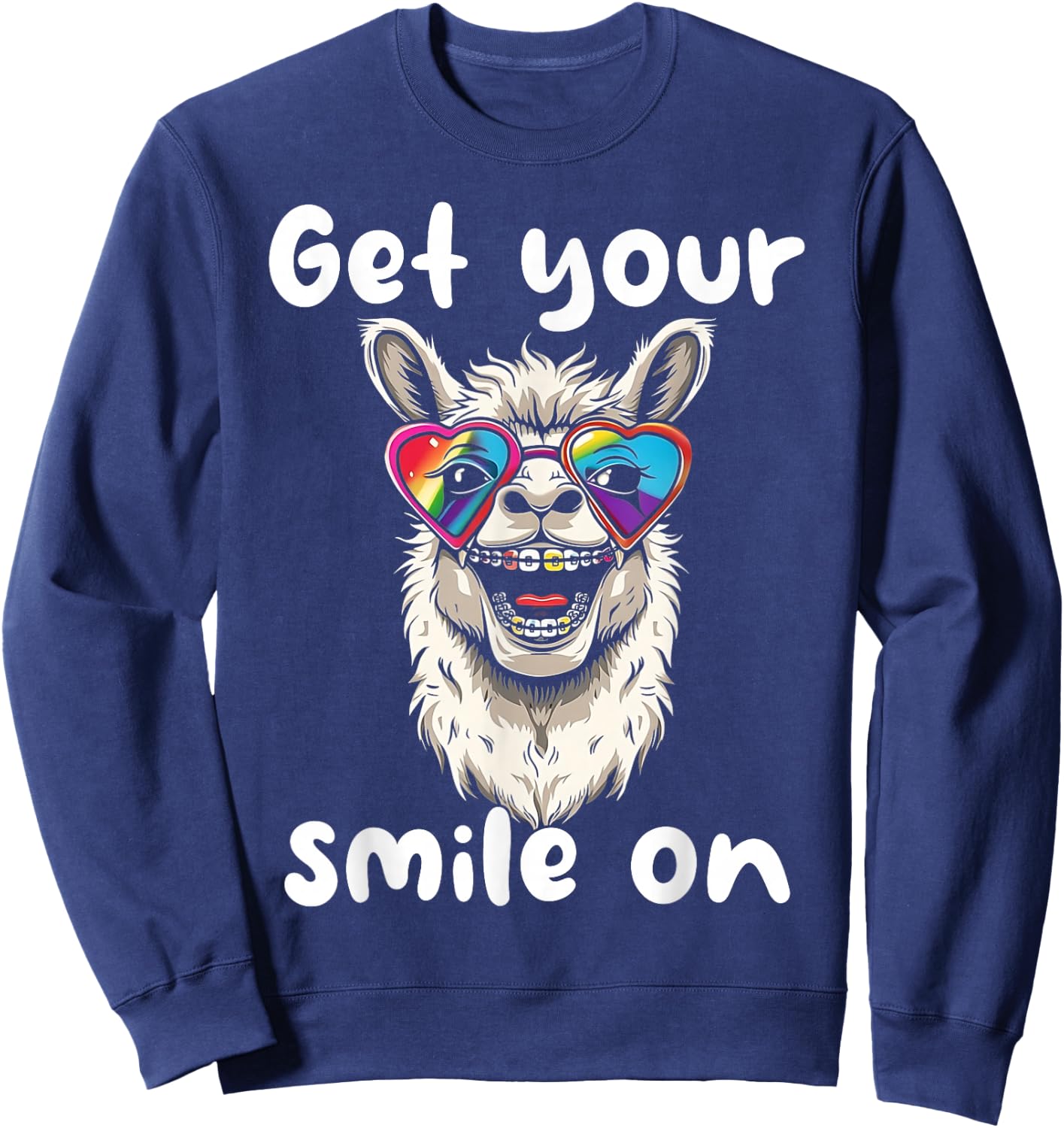 Orthodontist Animal Braces Boys Girls Kids Getting Braces Sweatshirt - Sweatshirt | Navy