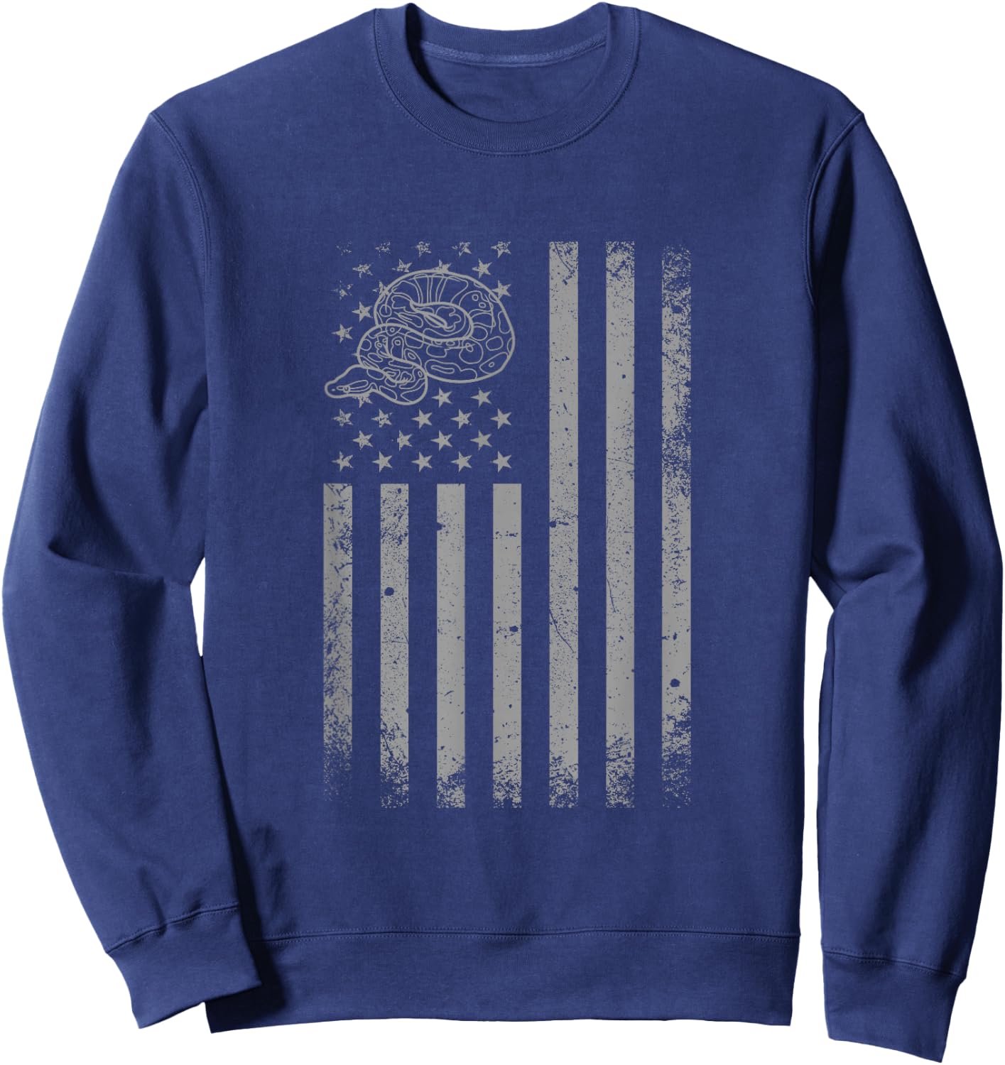 American Flag Rattlesnake Snake Herpetology Rattlesnake Sweatshirt - Sweatshirt | Navy