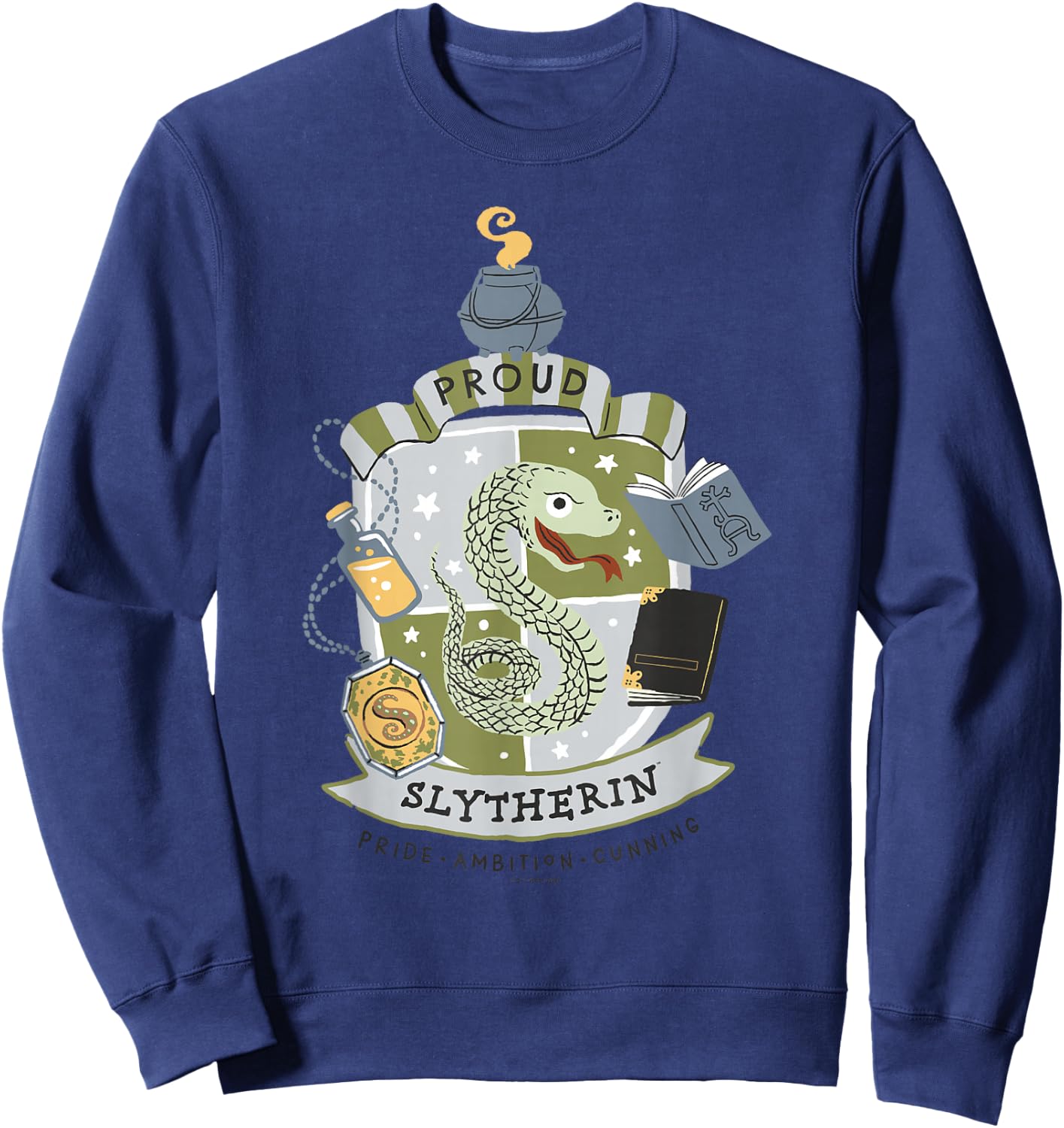 Harry Potter: Deathly Hallows 2 Proud Slytherin Badge Sweatshirt - Sweatshirt | Navy