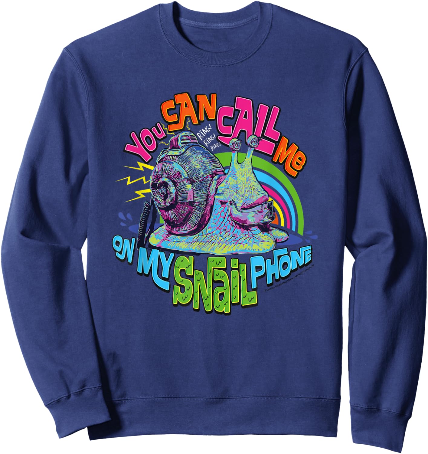 One Piece Call Me On My Snail Phone Den Mushi Anime , Blue, S Sweatshirt - Sweatshirt | Navy