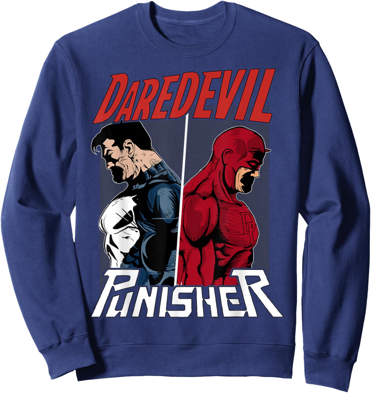 Marvel Daredevil The Punisher Only One Way Graphic Small Sweatshirt - Sweatshirt | Navy