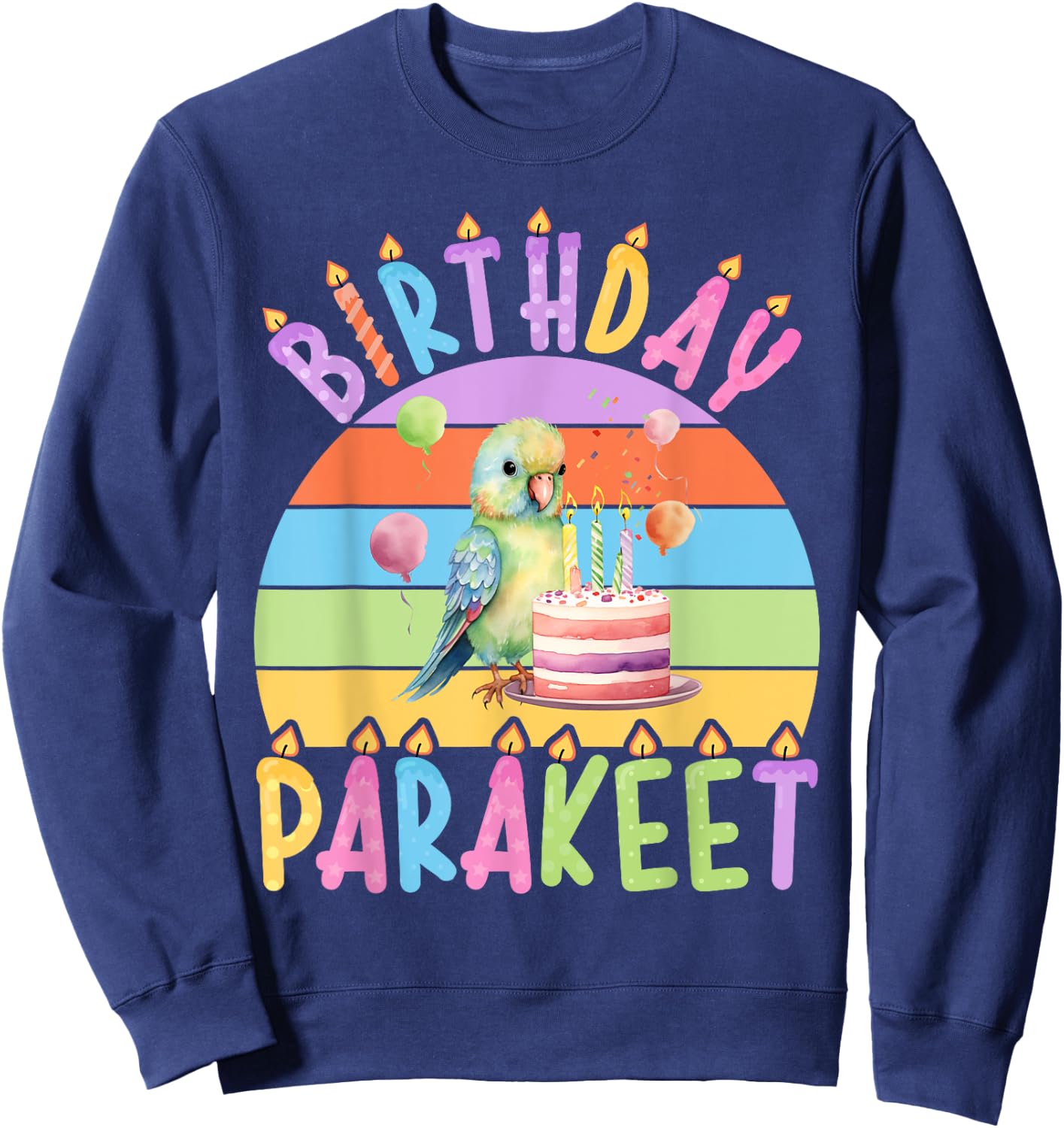 Birthday Parakeet Sweatshirt - Sweatshirt | Navy